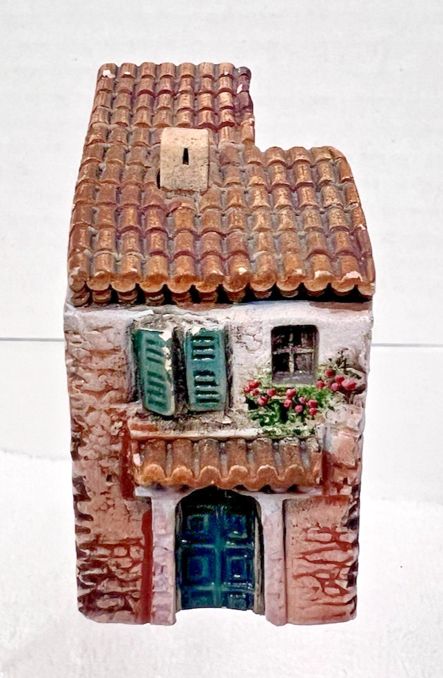Impressed Gault France Hand Made Miniature Old Cottage L Shaped House Building