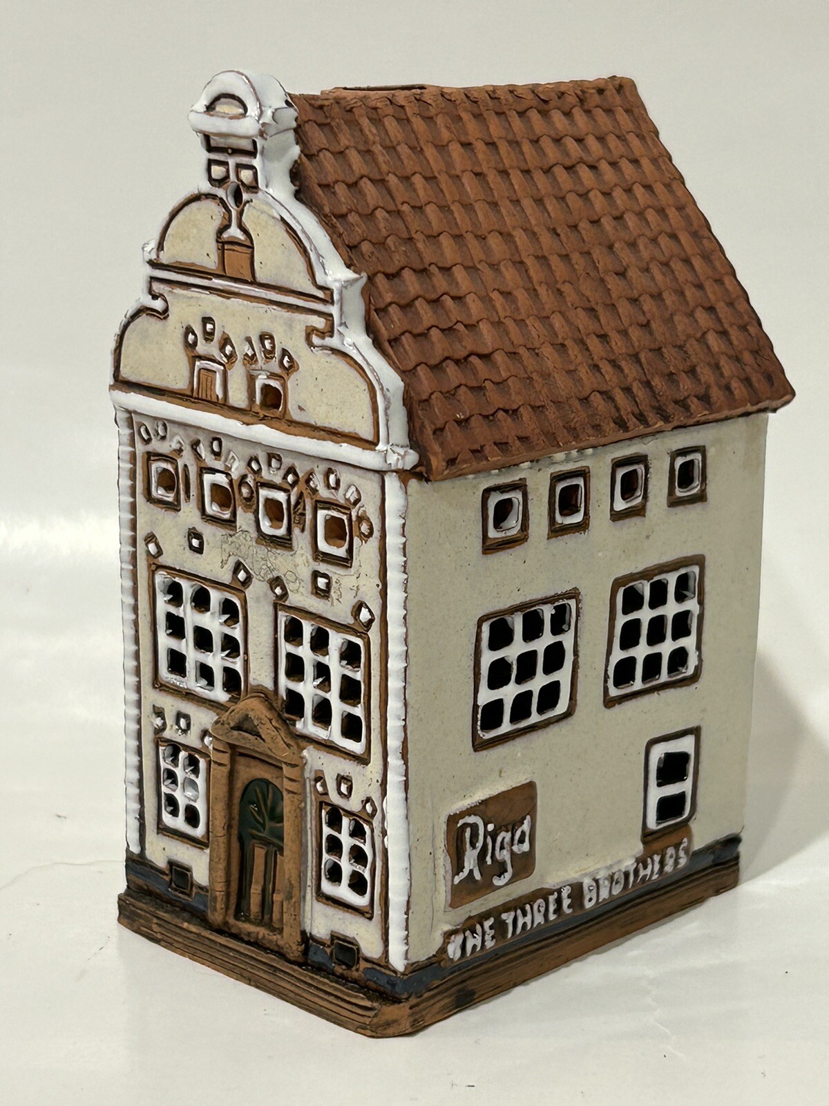 Riga Mini Miniatures Incense Pottery Ceramic House The Three Brothers Latvia