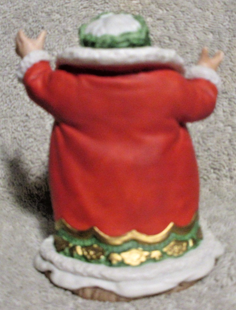 Fitz & Floyd Holiday Hamlet Santa Claus Enchanted Forest Christmas Figurine 1993