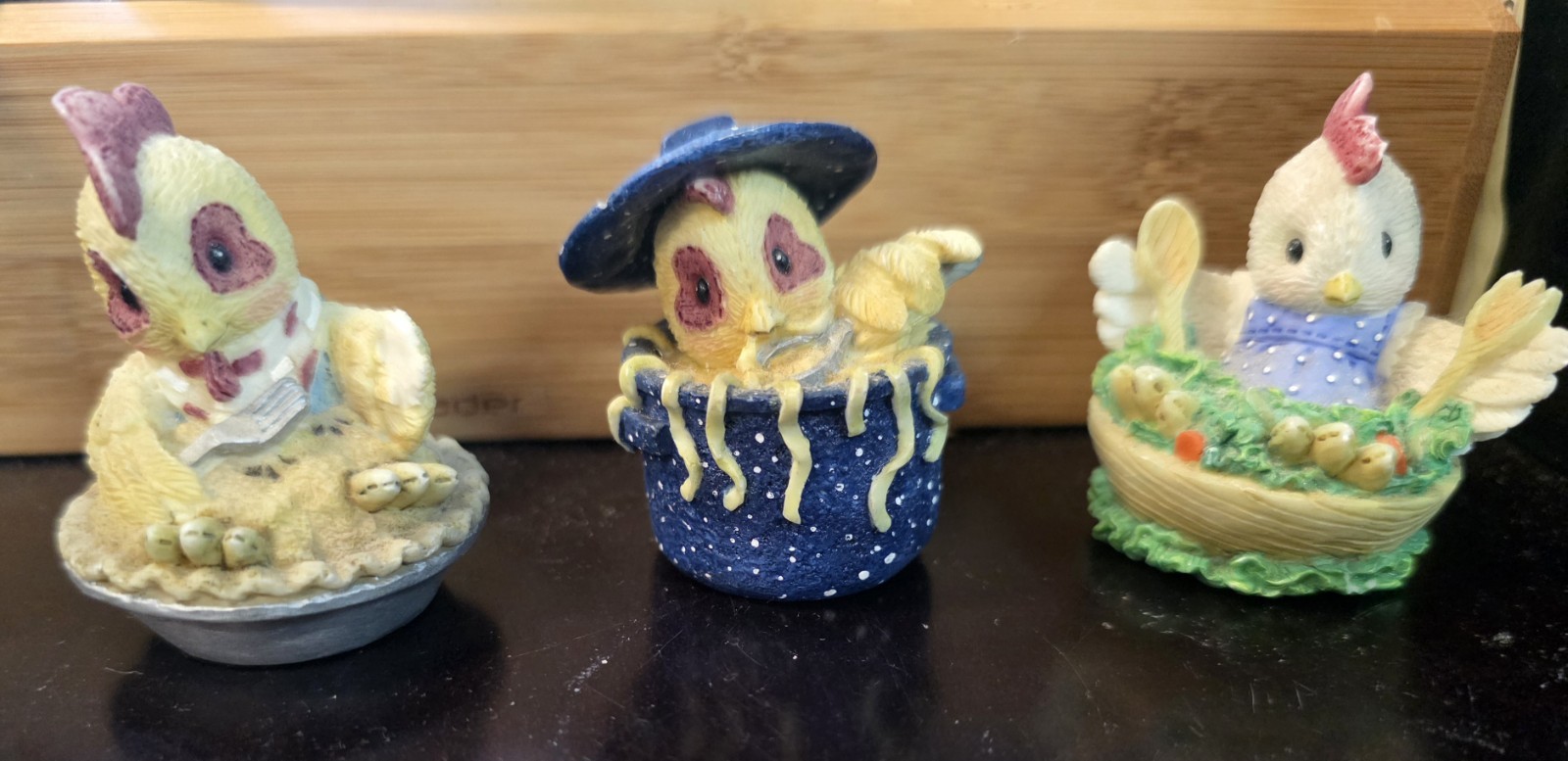 Enesco Mary’s Henhouse 1996 Lot 3 Figurines Vintage Collectible Chickens