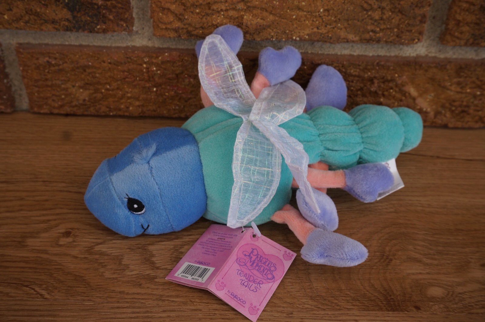 PLUSH Precious Moments Tender Tails DRAGONFLY Bug Blue Green Purple Bean Bag Toy