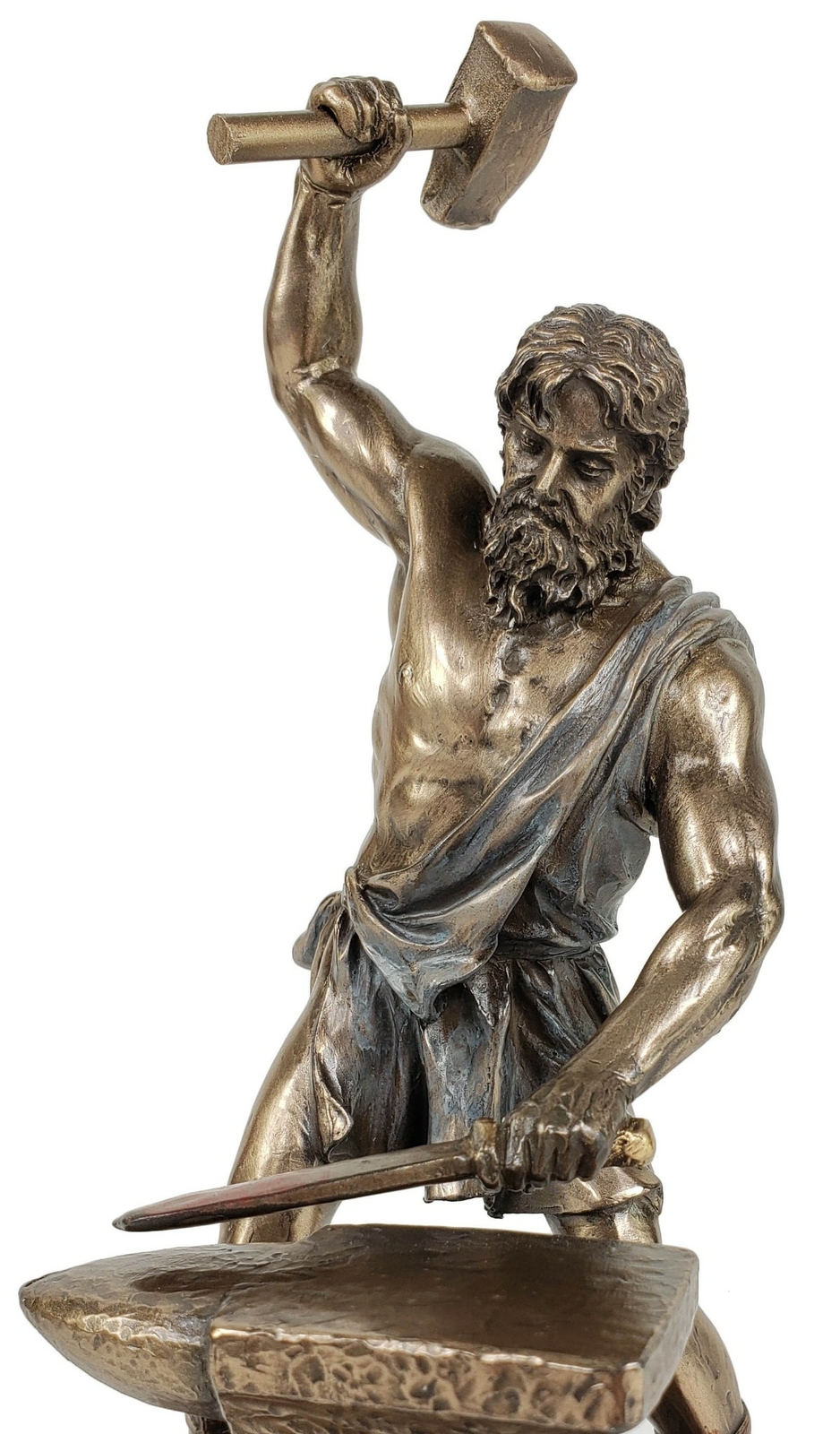 8 1/2″ Hephaestus Greek Mythology God of Fire Statue Forging Sword Bronze Color