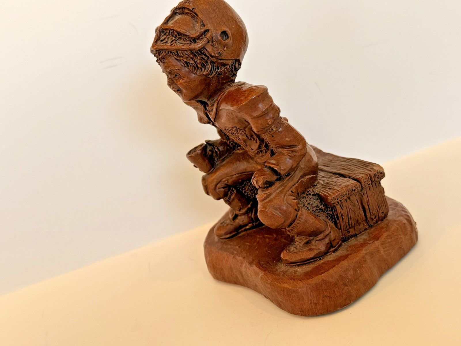 Vintage Lil Leaguers Boy Football Player #81 Red Mill Mfg. Resin Figurine