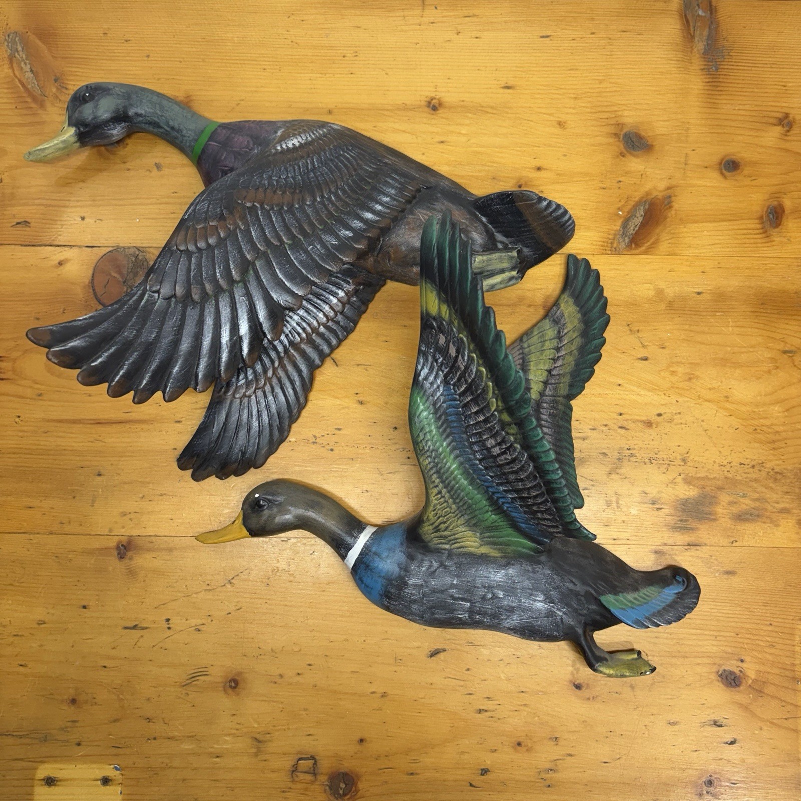 Vintage Mallard Duck Wall Hanging Ceramic Atlantic Mold Hand Painted