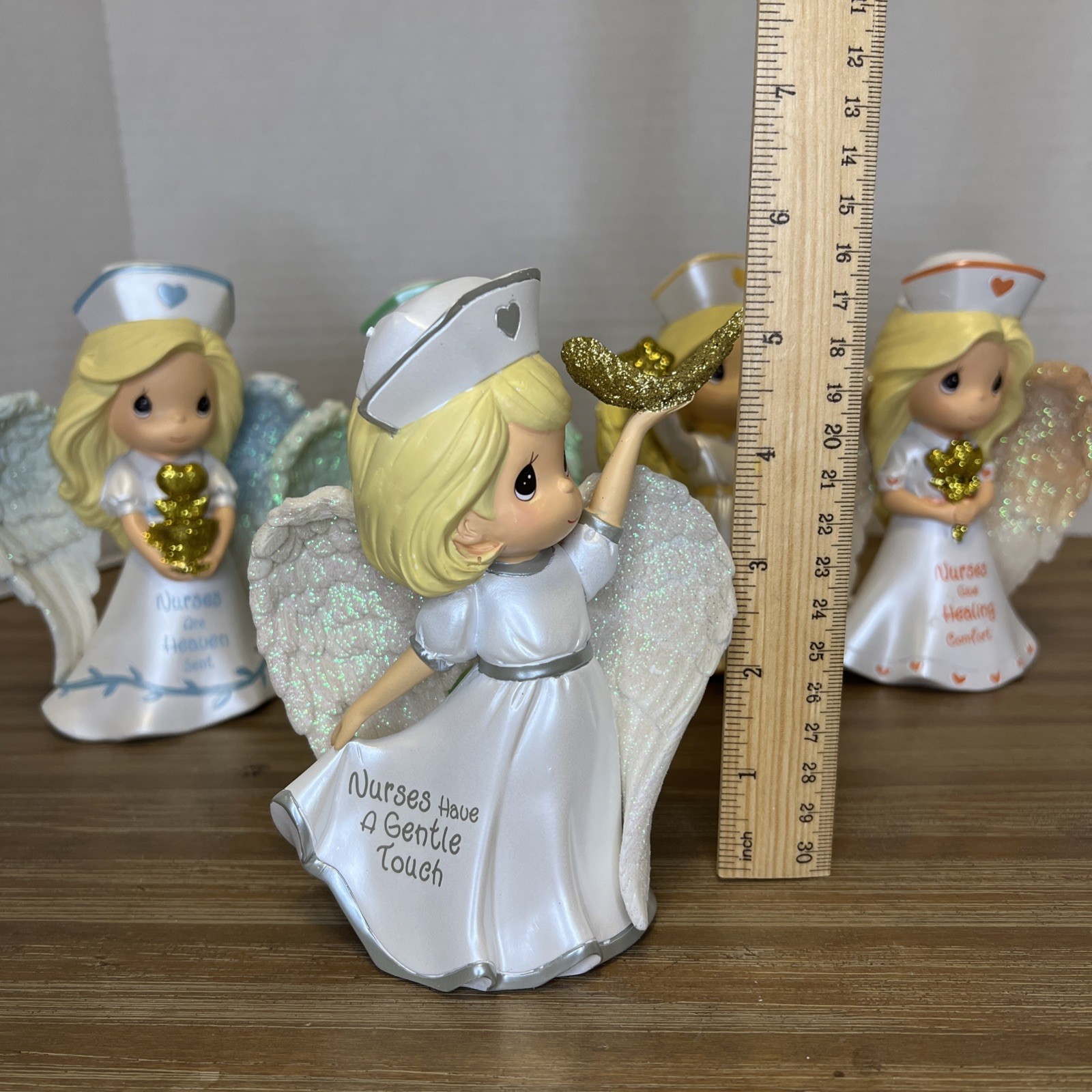 NEW W/COA Precious Moments Nurses are Heaven Sent Collection Lot 5 Nurse Angel
