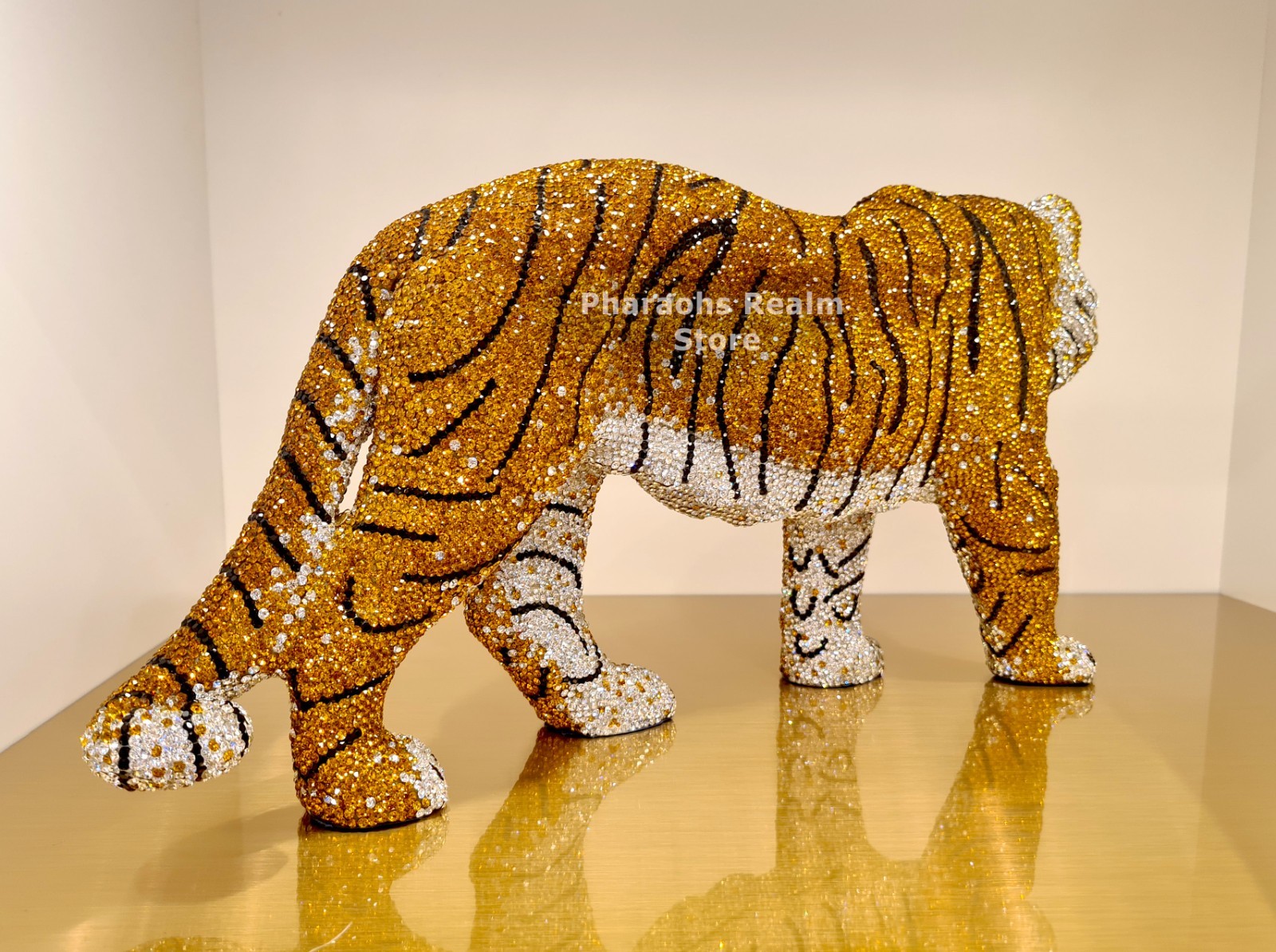 Asfour Crystal Tiger Masterpiece Sculpture