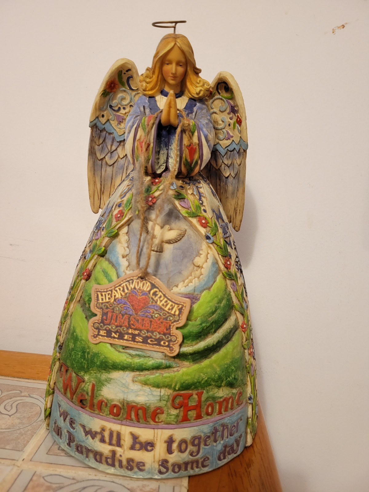 Heartwood Creek Jim Shore Enesco Angel Figurine Welcome Home Resin 2005