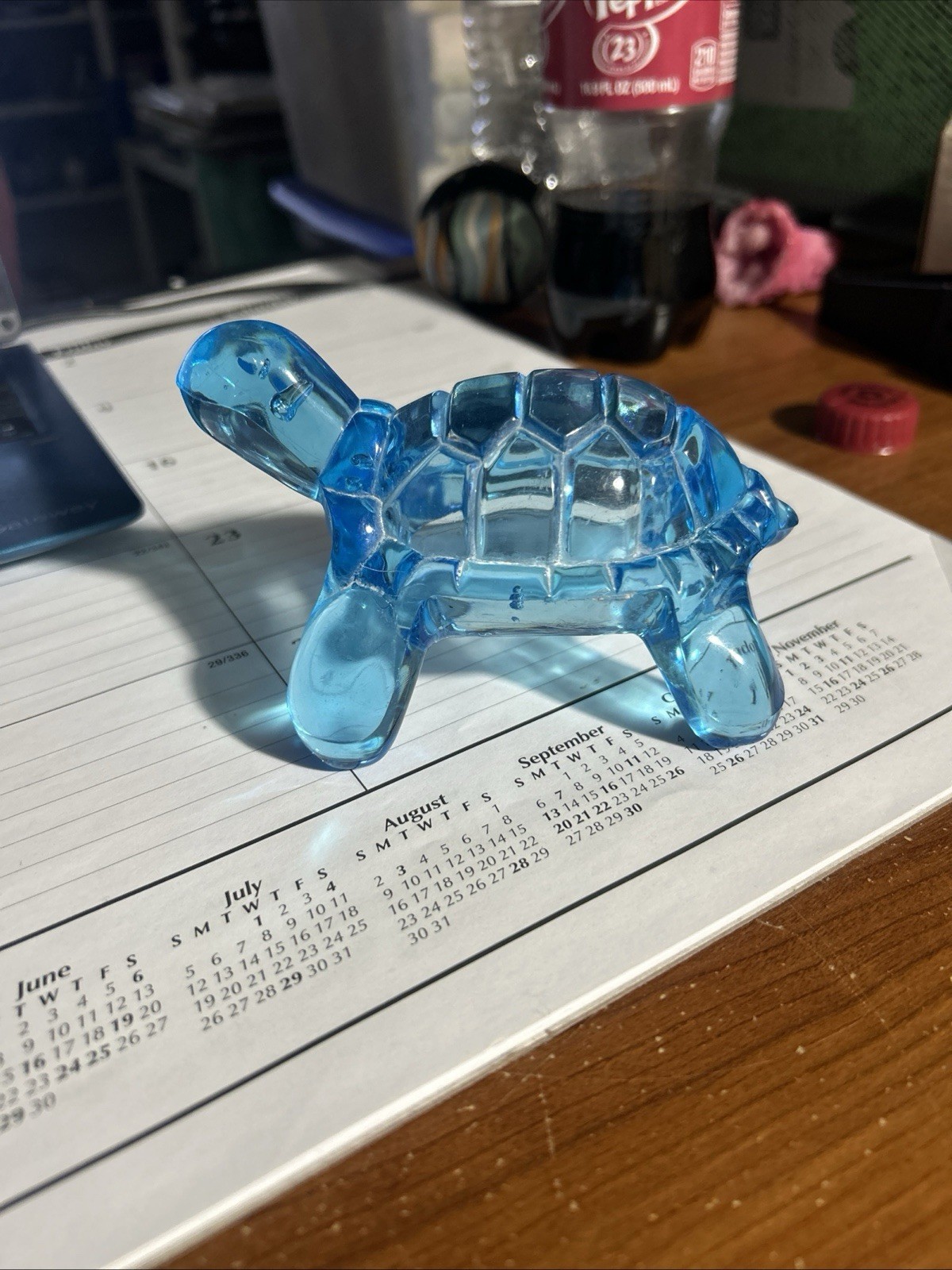 blue Acrylic Turtle Figure 5″x3.5″ x 3″