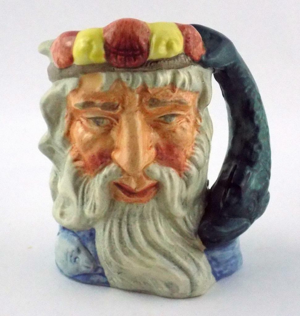 Royal Doulton Toby Jug Neptune 3.75 In Height D6552 COPR 1960 A+ CONDITION
