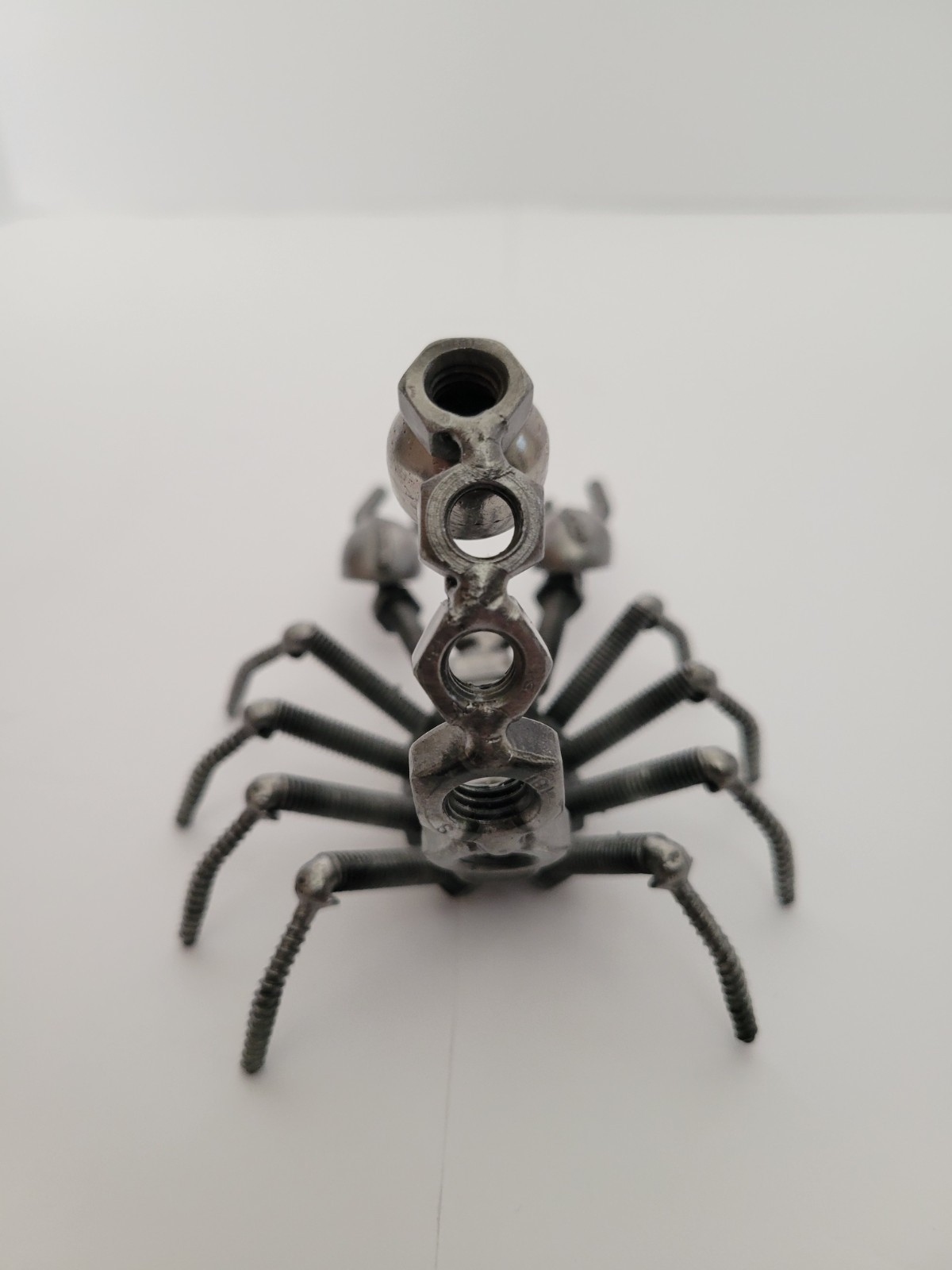 scorpion recycled metal art statue