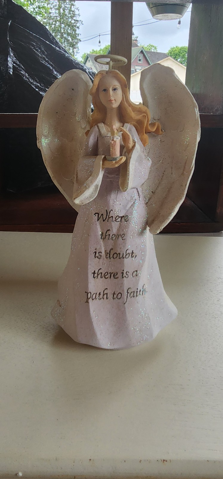 NEW Decorative Angel Figurine – “Where There Is Doubt, There Is a Path to Faith”