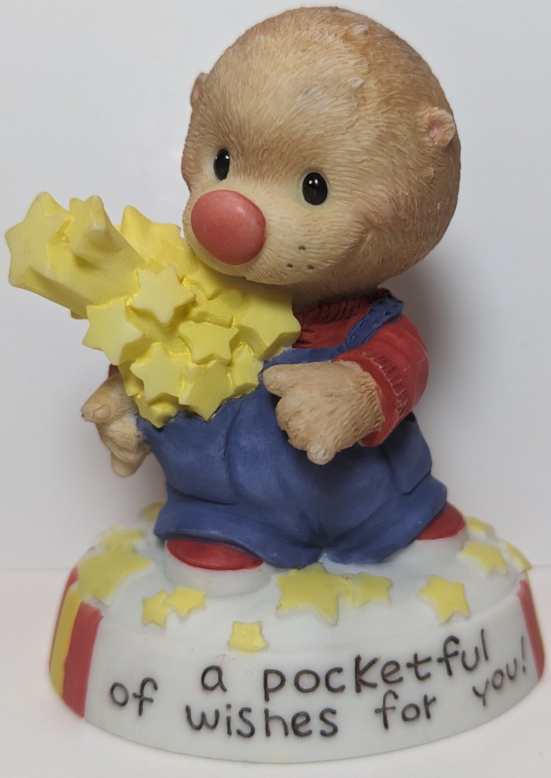 1999 Suzy’s Zoo OLLIE MARMOT Spafford Enesco Pocketful of Wishes Figurine HTF!