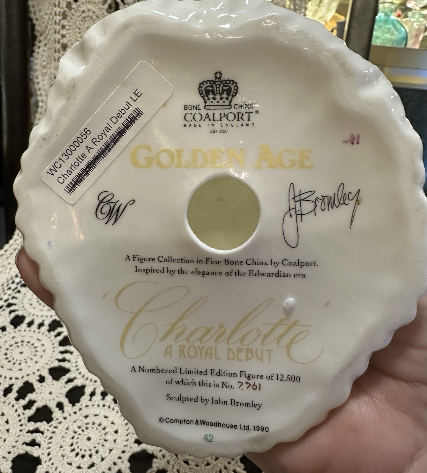 COALPORT BONE CHINA LADY FIGURINE CHARLOTTE A ROYAL DEBUT LTD ED PERFECT