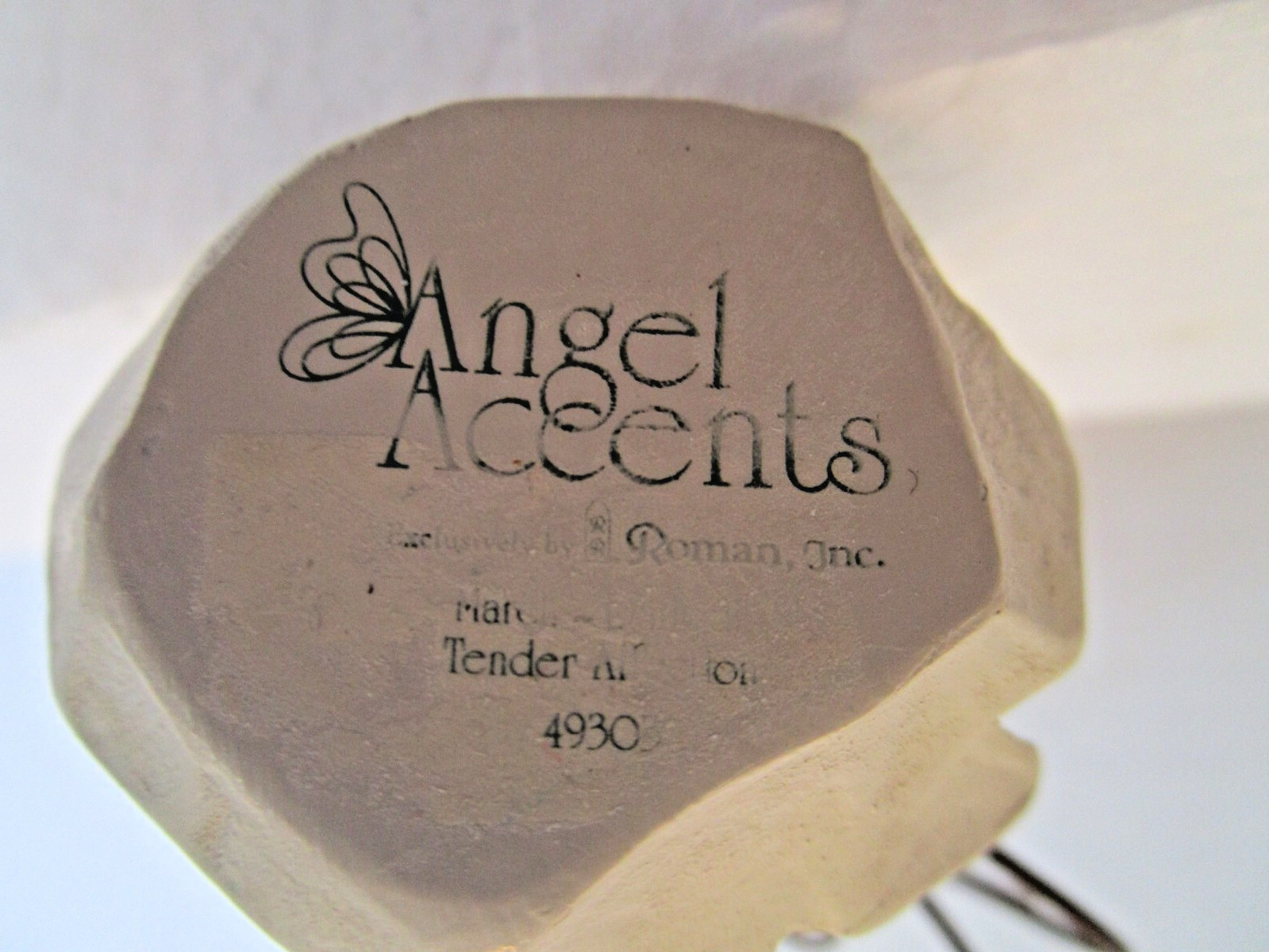 Pair Floral ANGEL ACCENTS Vintage Figurines (Roman Inc) Resin & Wire Sculptures