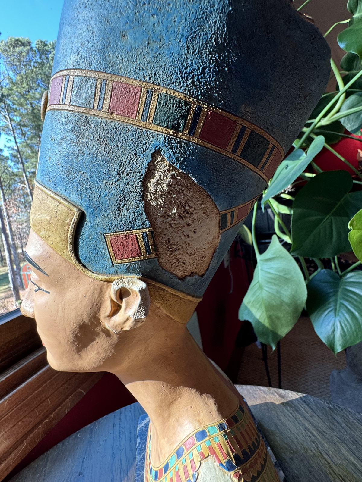 Queen Nefertiti Bust Masterpiece, Art & Artifact Museum Replica Sculpture Statue