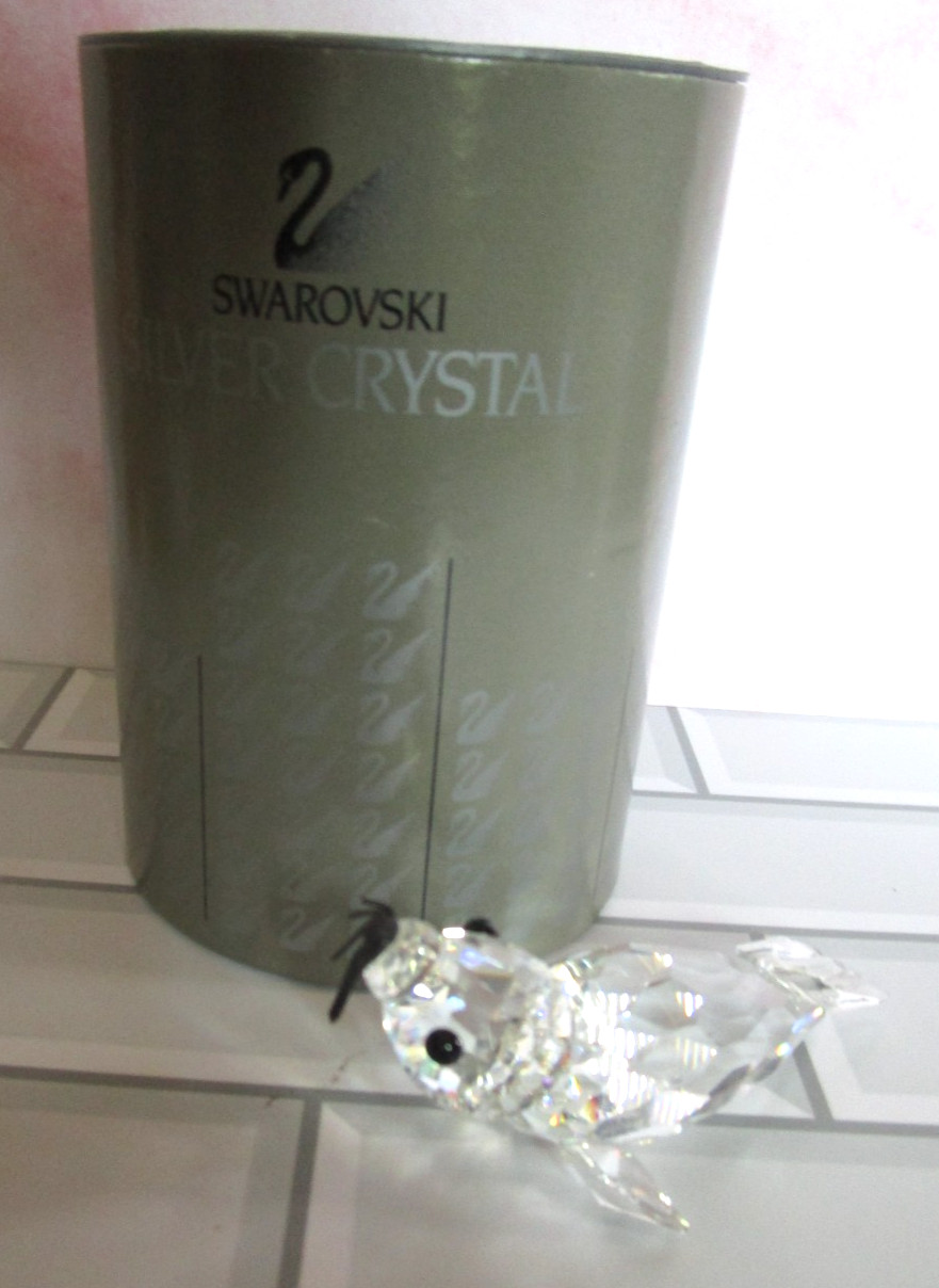 Swarovski Crystal Figurine Sea Lion Seal 7646 085 Black Whiskers Box 3 3/8″ MINT