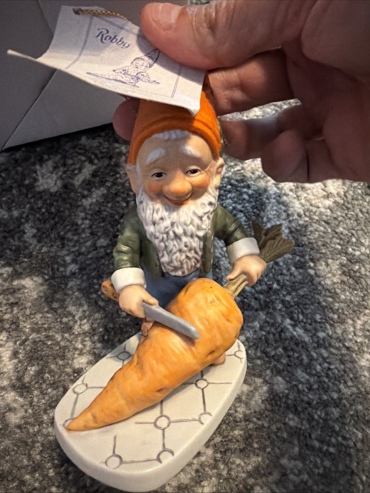 Goebel Co-Boys “Robby The Vegetarian” Gnome New Open Box Garden Fairy Tail