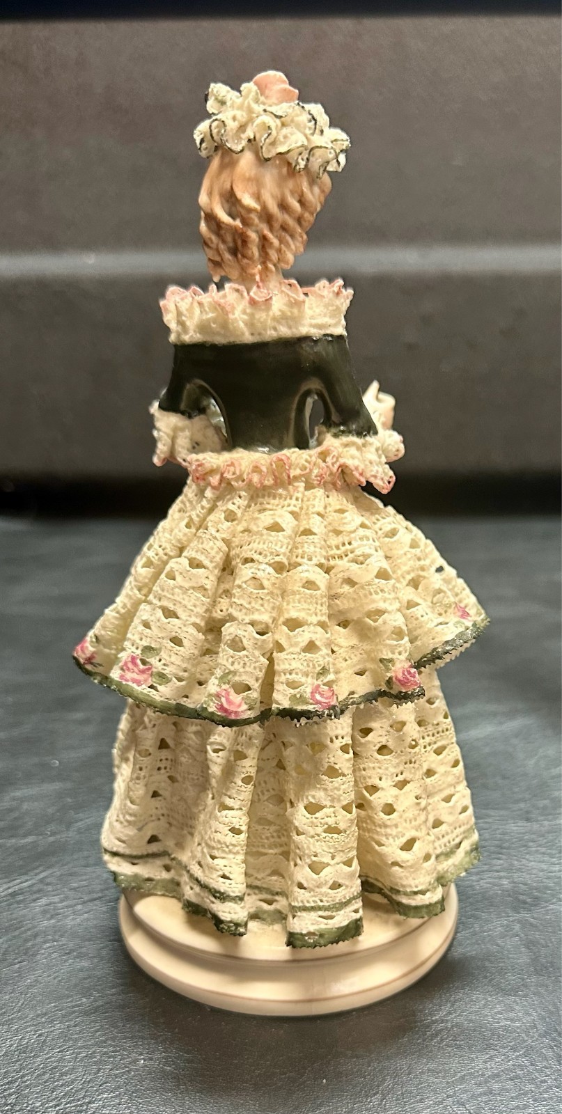 Rare 1900’s Vintage Victorian Lady Cordey Porcelain Figurine Dresden Lace Dress