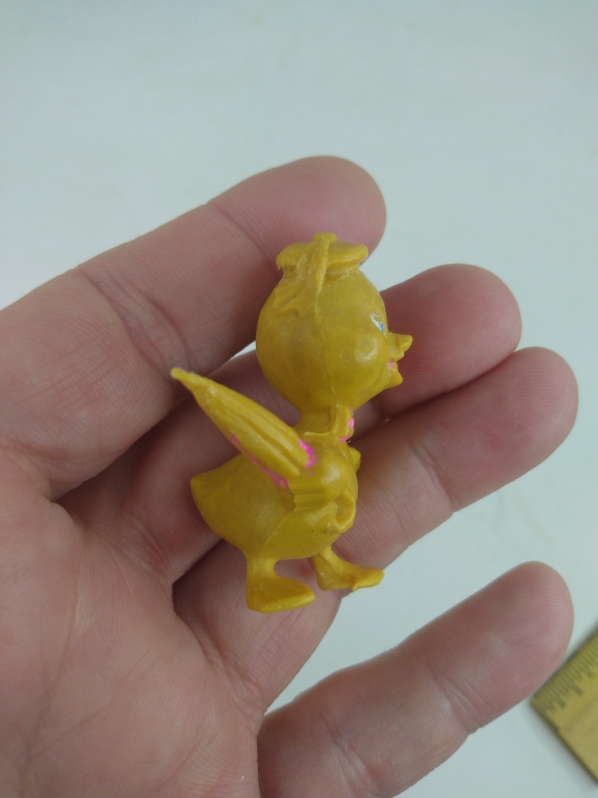 Vintage Plastic Molded Duck With Umbrella Hong Kong