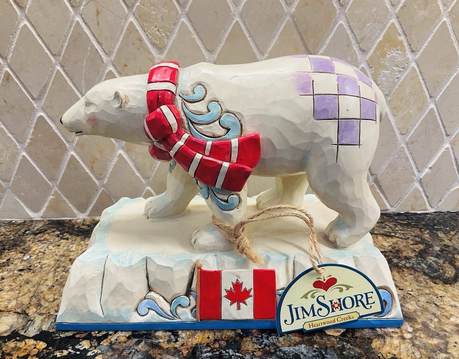 SIGNED Jim Shore Polar Bear True North Strong and Free Figurine Canada New/Box