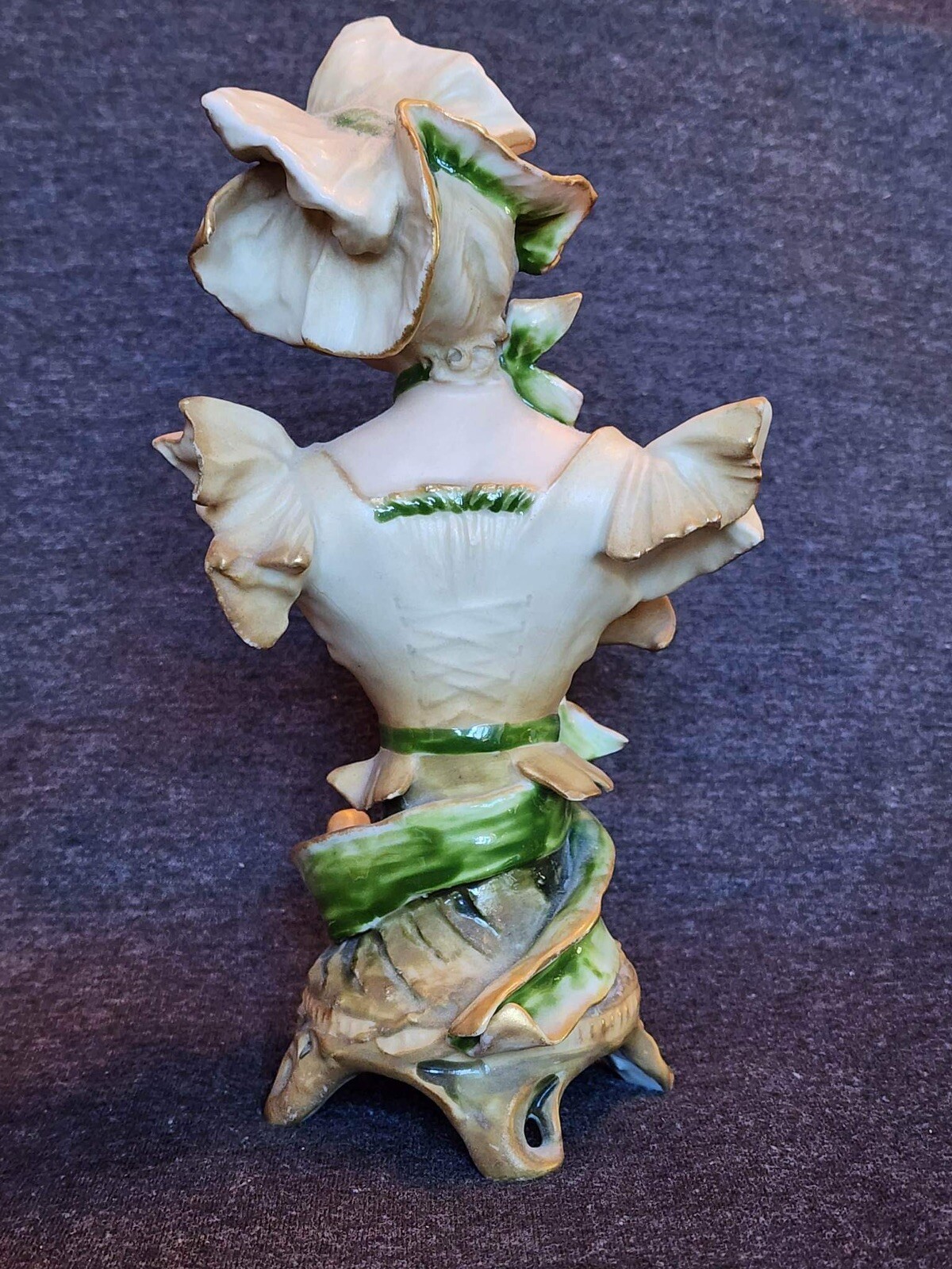 Antique 1900s Statue Porcelain Bust Girl Signed Austria Ernst Wahliss Figurine