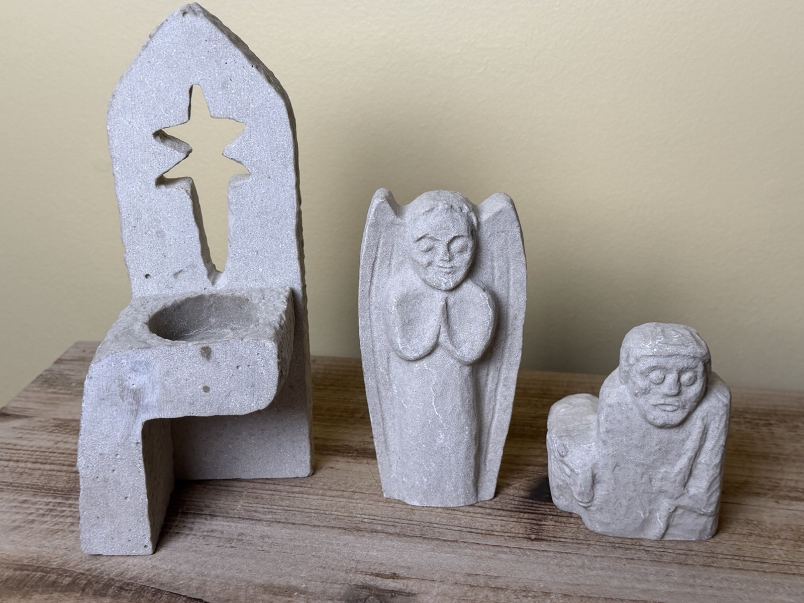 Vintage Kilcullen Kieran Forde Stone Irish CELTIC Nativity Set 12 PIECES