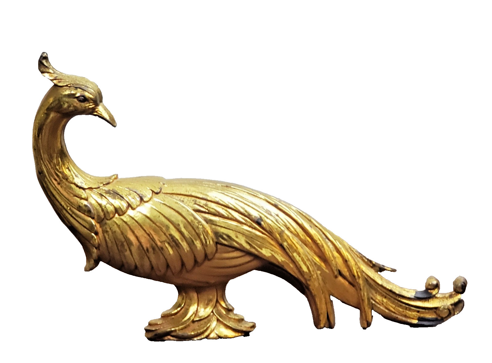 Vintage Syroco Gold Peacock Bird Figurines – Pair (Hollywood Regency) USA