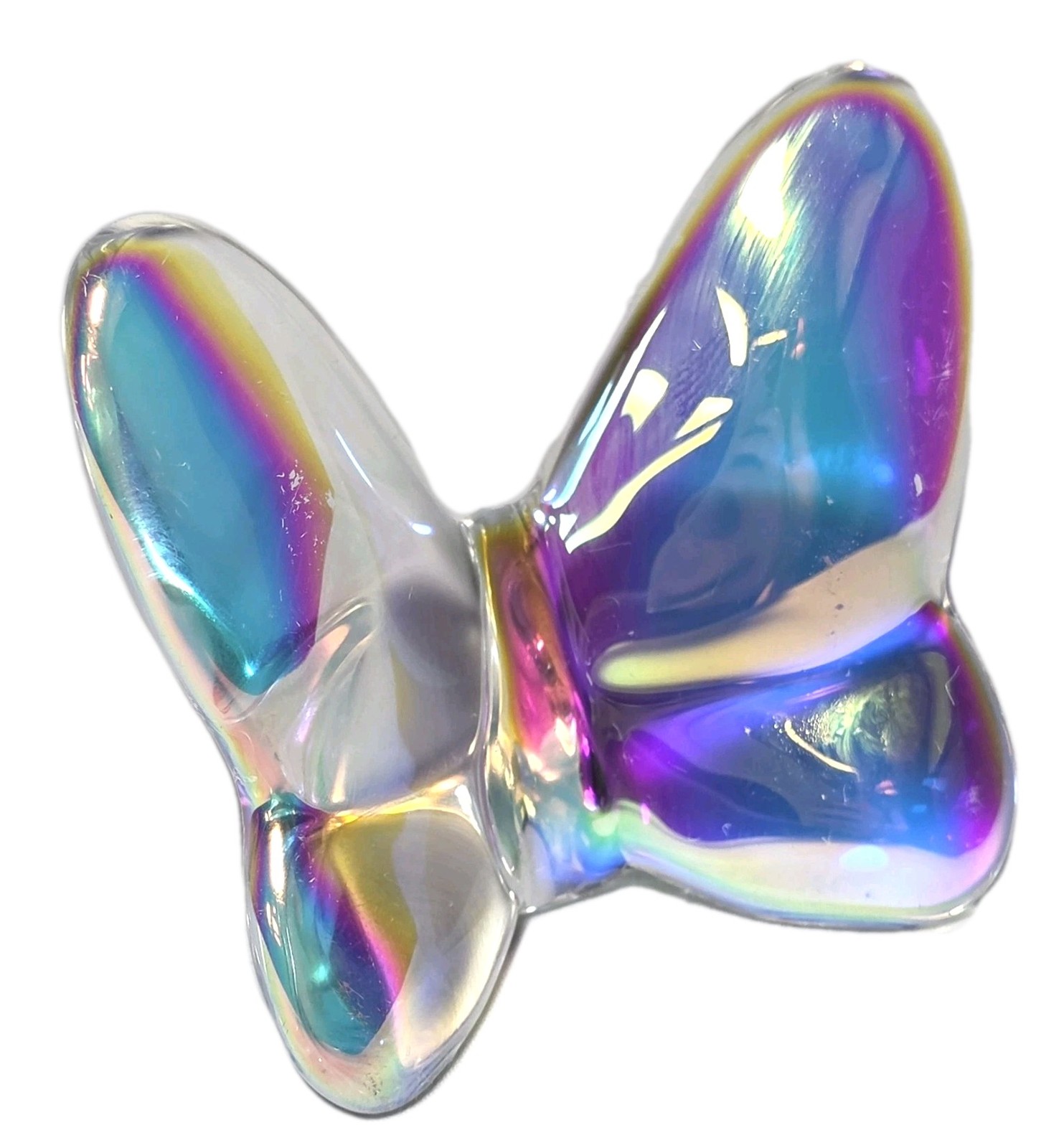 Baccarat Crystal Butterfly Figurine. 2 7/8×2 7/8 Inch Collectible Decor