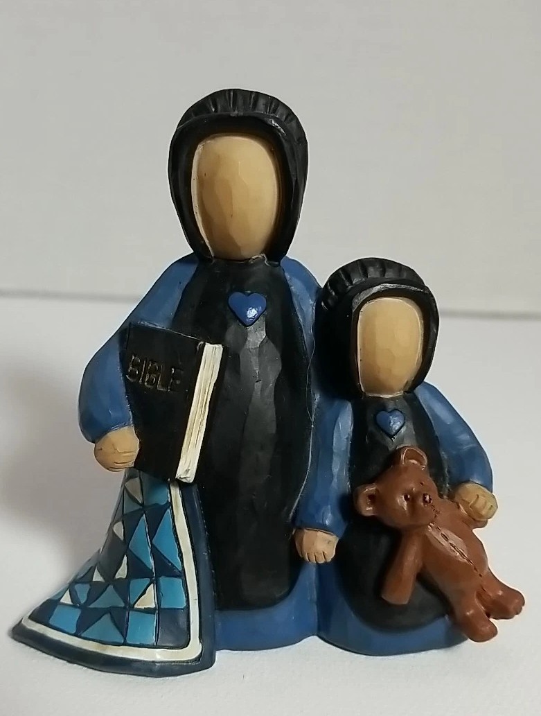 Esther O’Hara BLOSSOM BUCKET Amish Woman Girl Child Patchwork Quilt Bible Bear