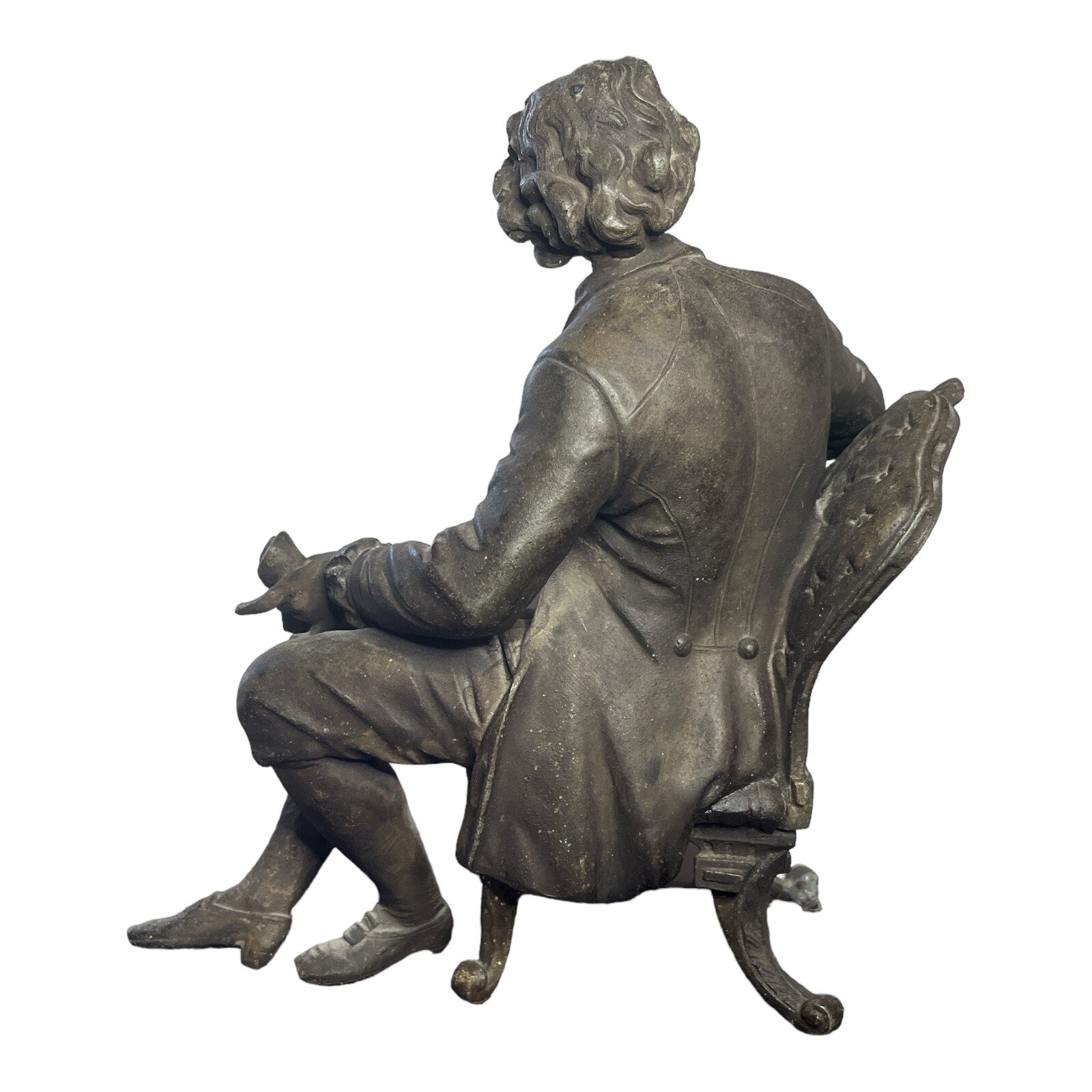 Antique Ansonia Clocks Spelter Mozart The Composer Seated **FIGURE ONLY** USA