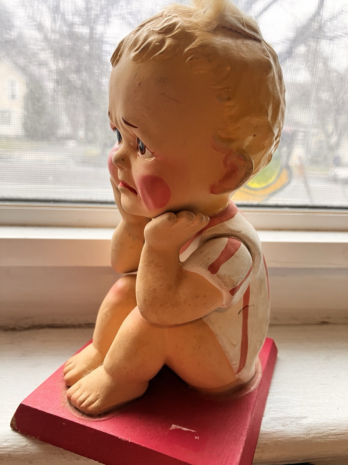 Molded Antique Figurine/Doll Rare One Of A Kind Unique Circa Early 1900s