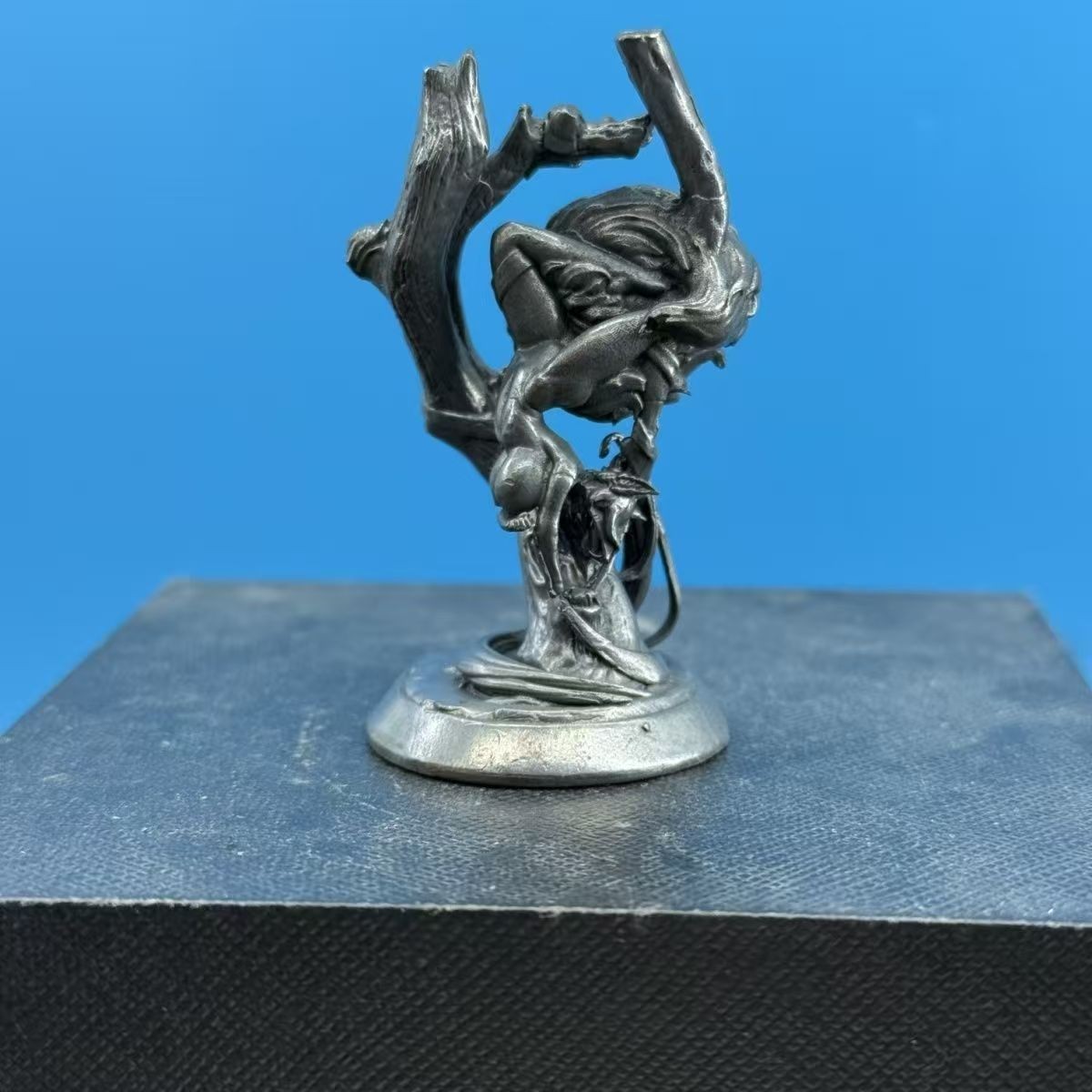 Miniature Bronze Dryad Tree Nymph Figurine Handmade Fantasy Art Sculpture