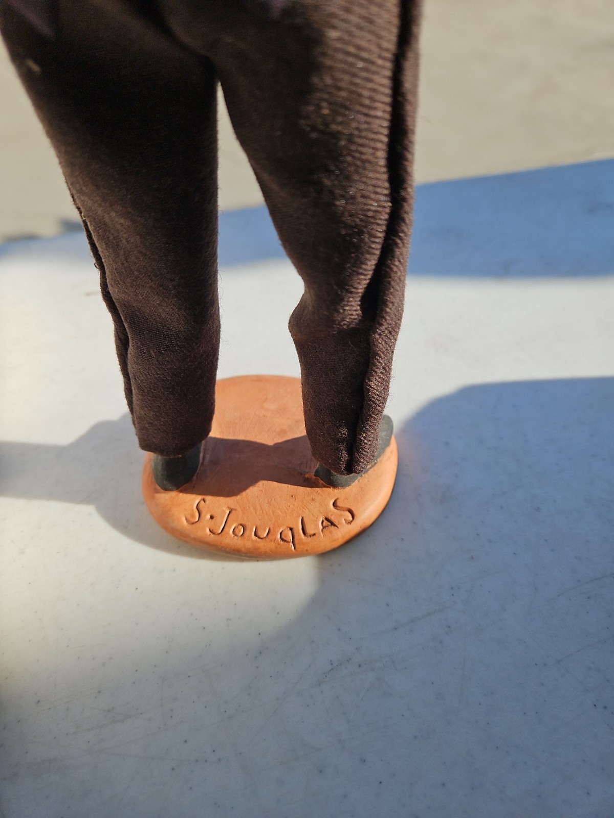 Santons De Provence Simone Jouglas French Doll Terracotta Man Figurine Signed