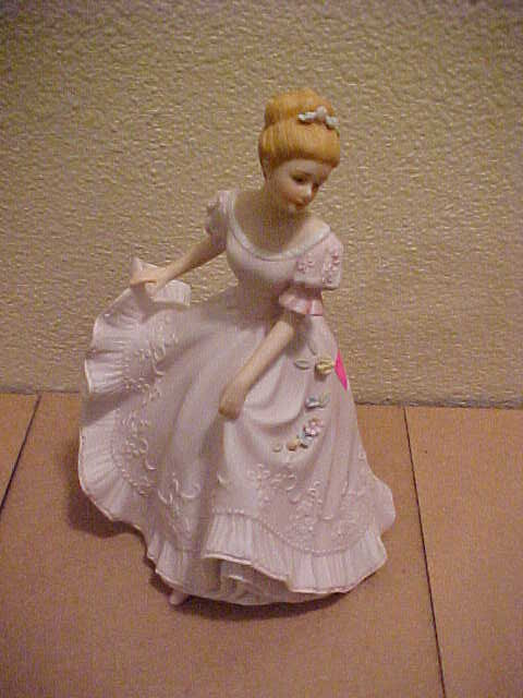 Homco Masterpiece Collection Lady Caroline Porcelain Figurine Signed Stamped