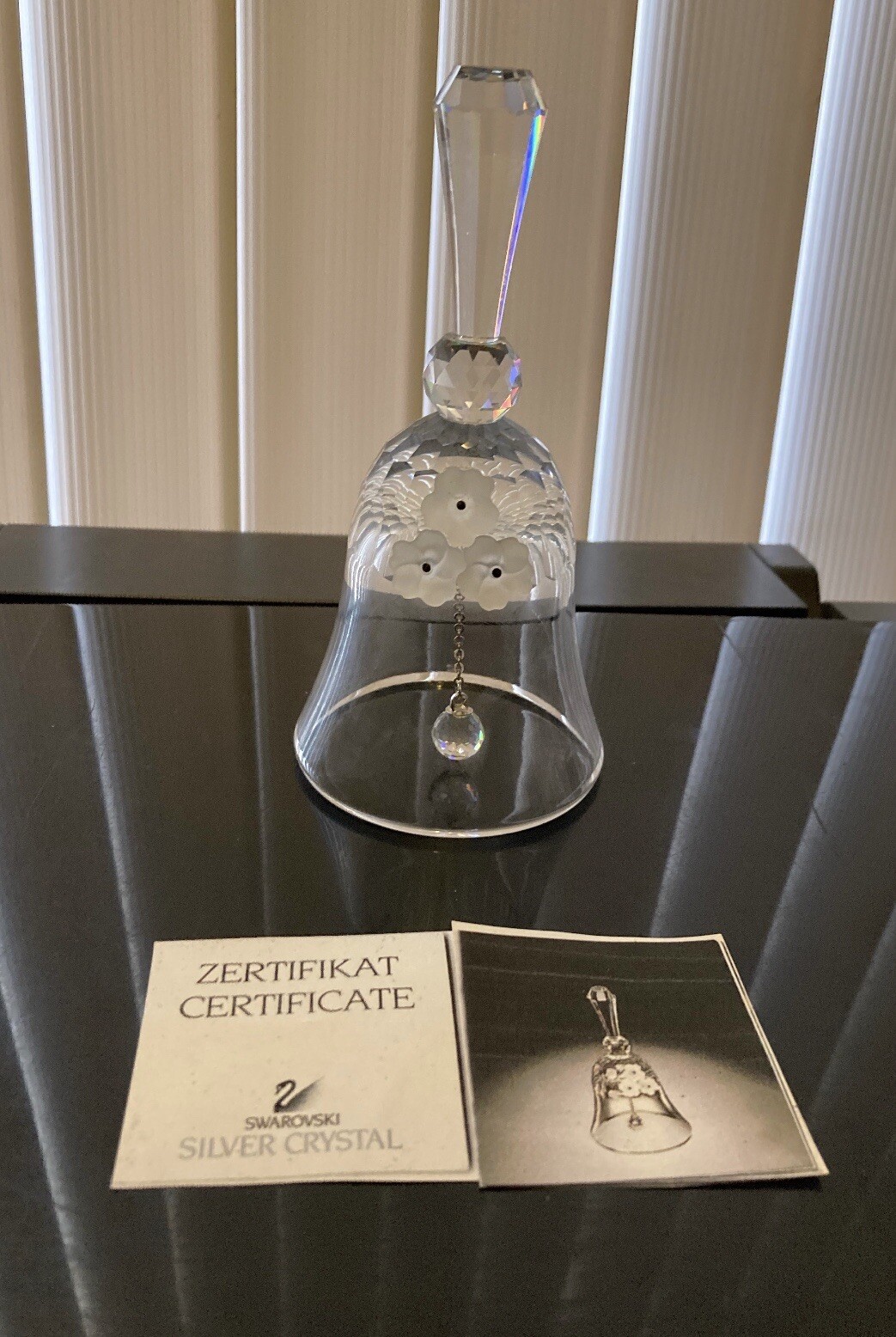 Swarovski Crystal Figurine, Table Bell Medium, (013918) 4.5″ Container Included