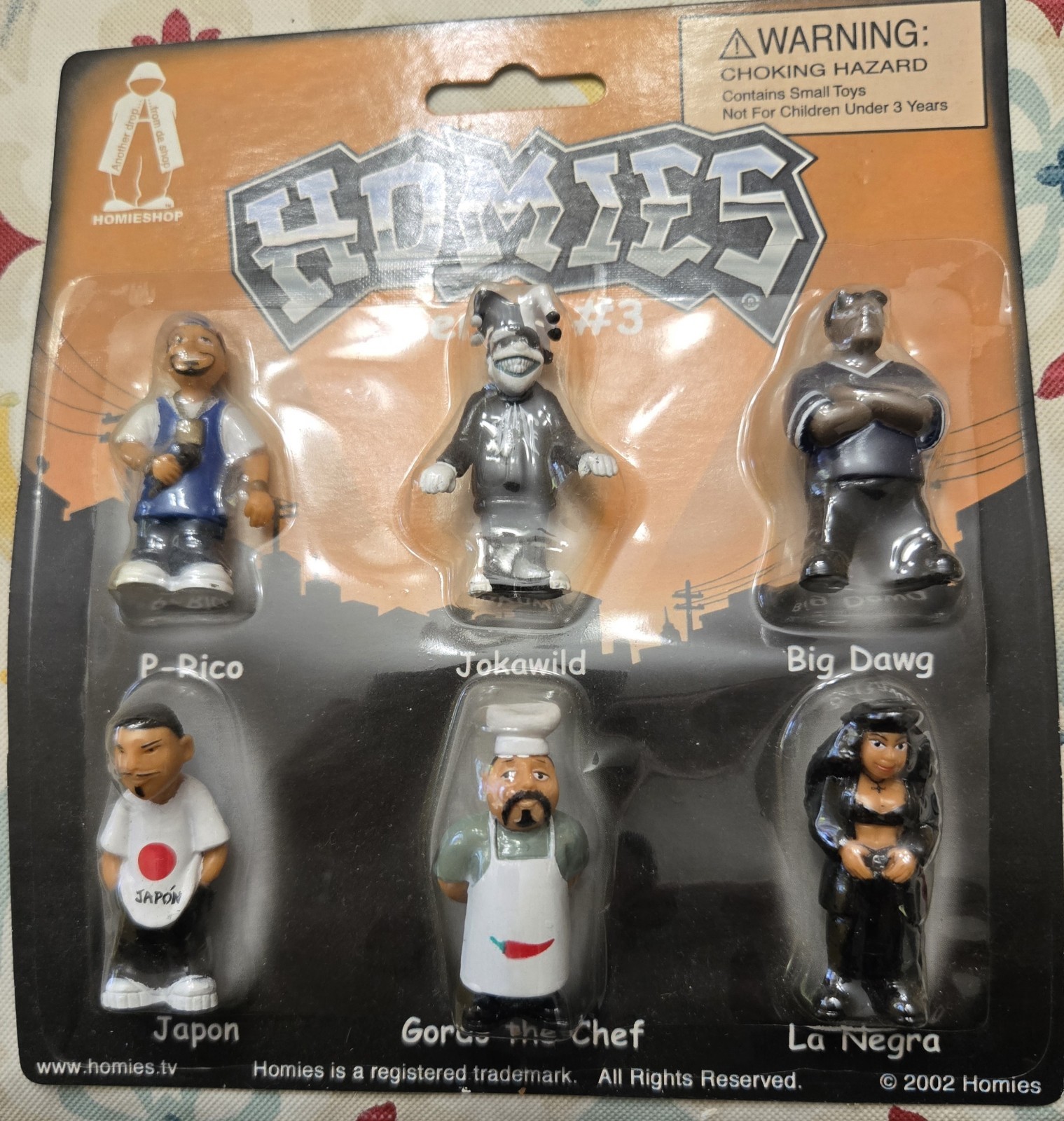 Homies Series #3 Figurines B-boy Boricua Boxer Ice Cold El Padrecito Spooky 2002