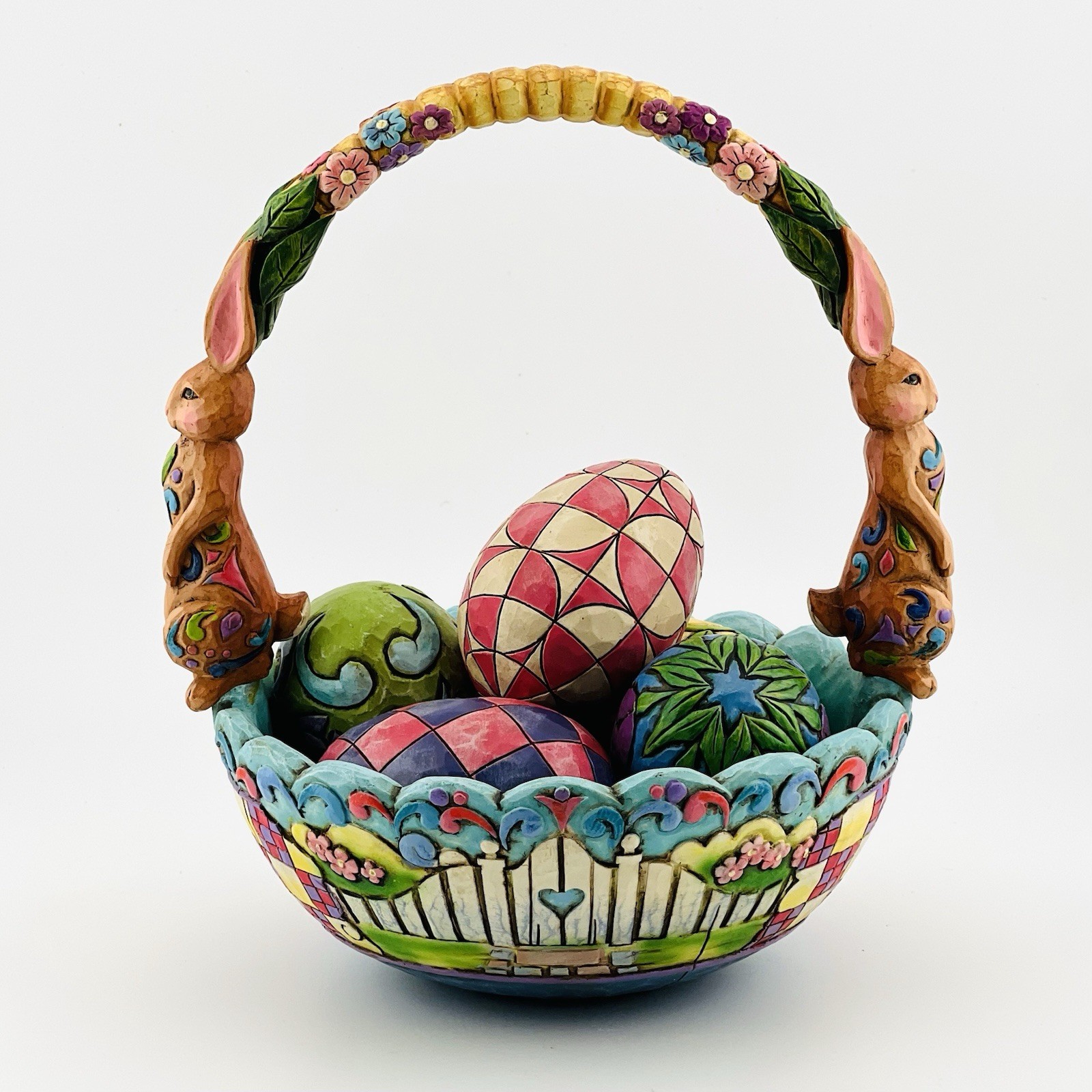 2006 Jim Shore “Hunting Eggs, Finding Joy” Easter Basket Figurine No. 4007945