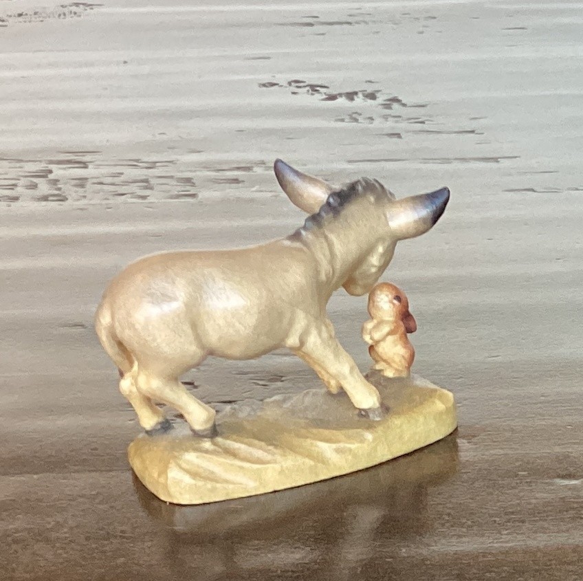3″ SCALE ANRI FERRANDIZ NATIVITY DONKEY WOODCARVING ASS
