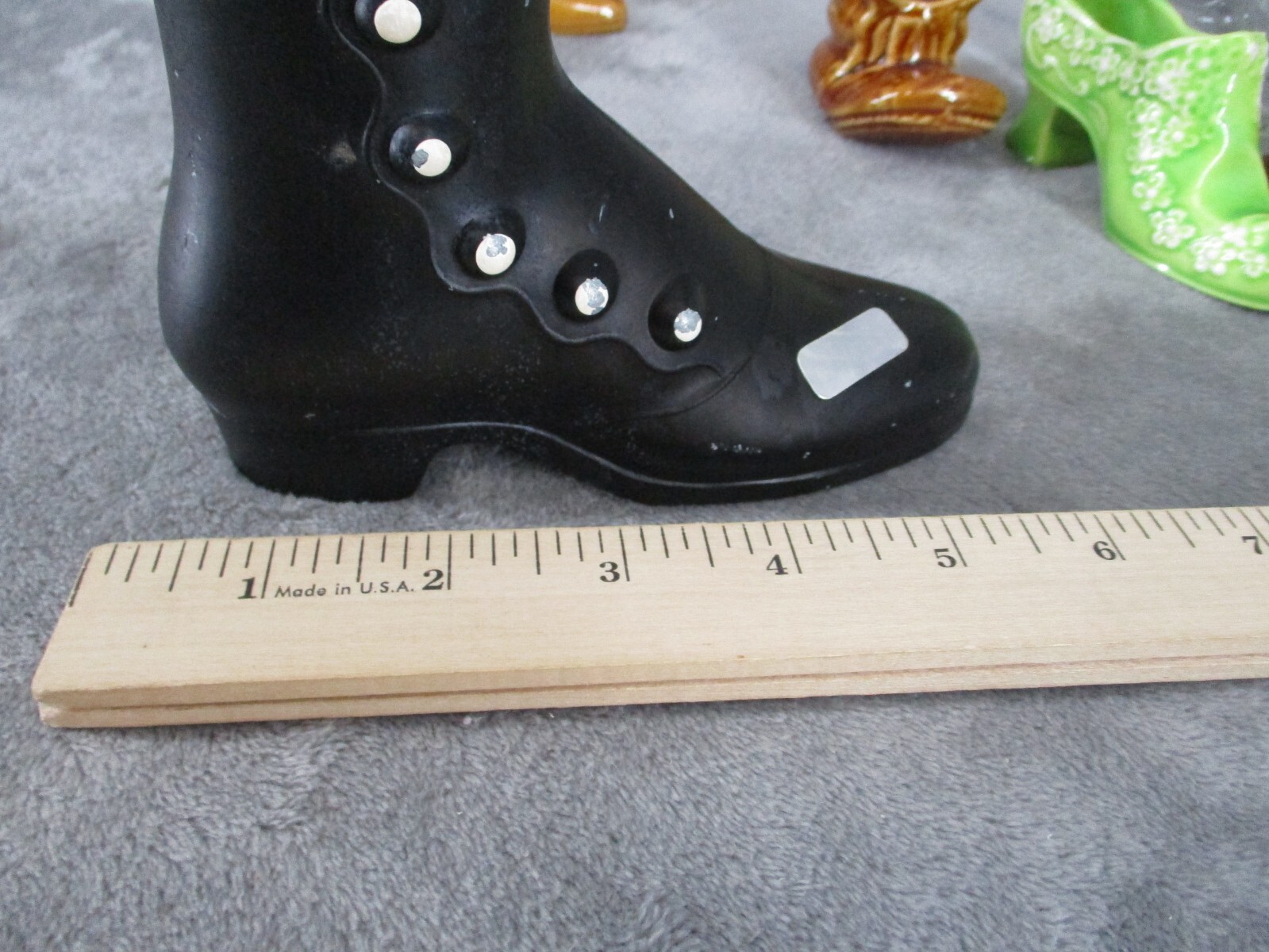 Shoe & Boot Figurines Collection Ceramic Porcelain Glass & Wood Decorative 9 pcs