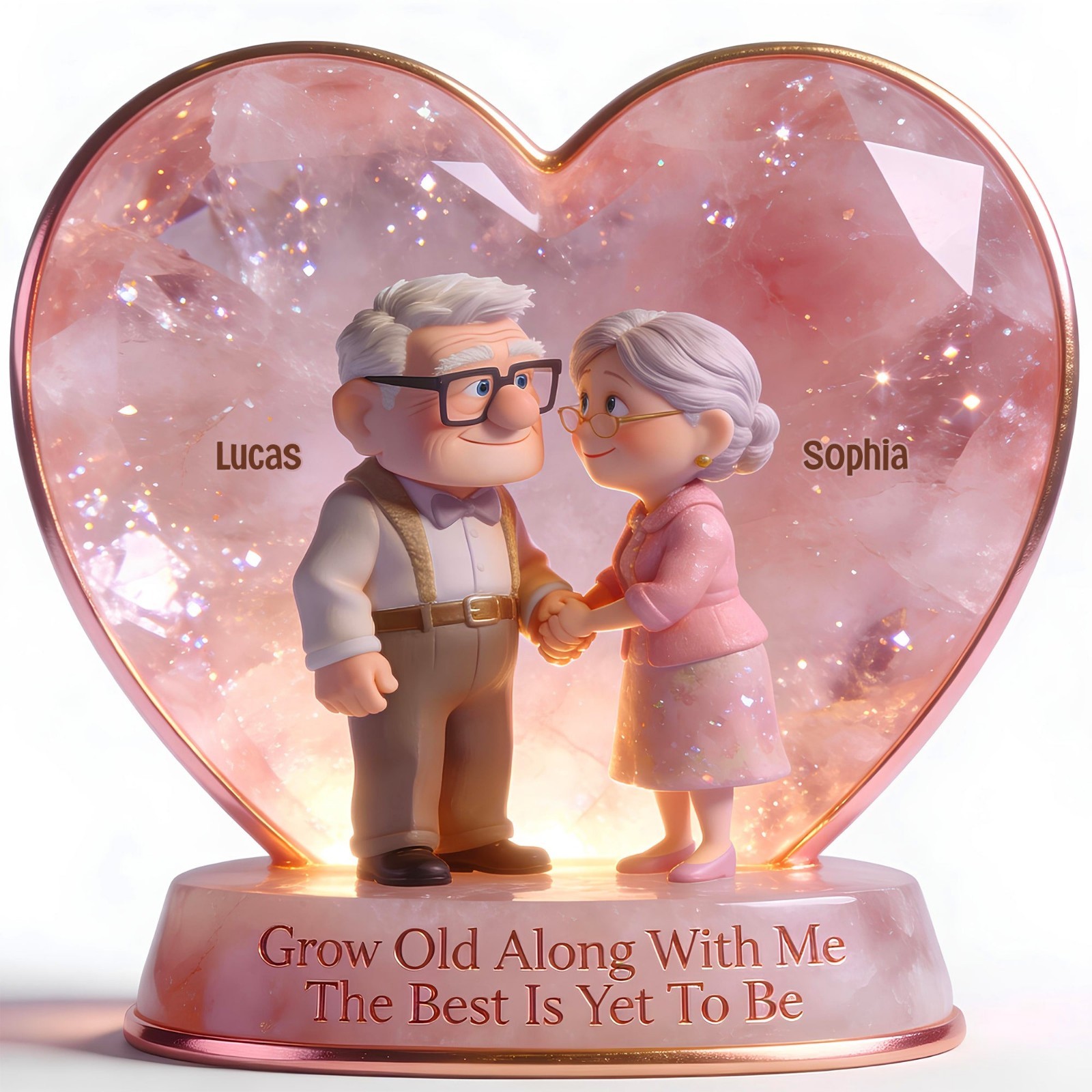 Personalized Carl Ellie Up Couple Family Acrylic Plaque Wooden Block Desk Decor