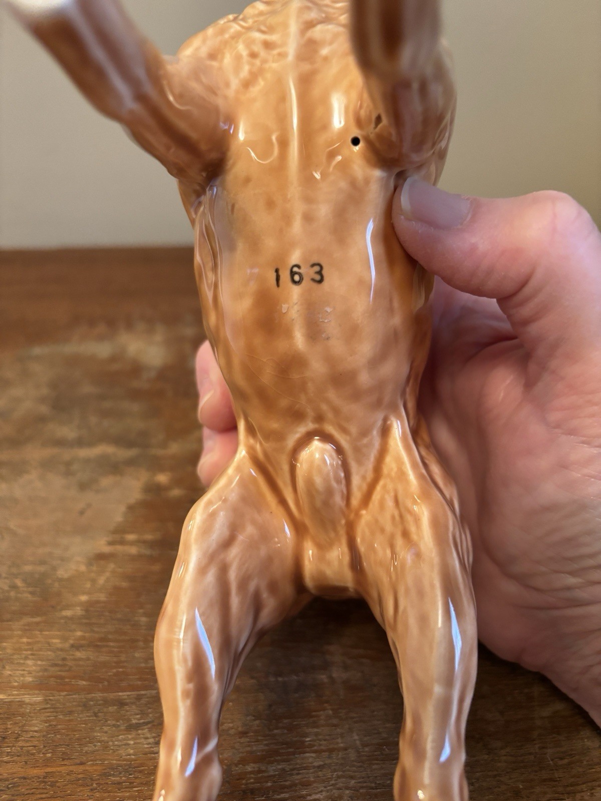 Vintage Shafford Japan Pug Dog Marked 163 Ceramic Figurine Excellent 6” Tall