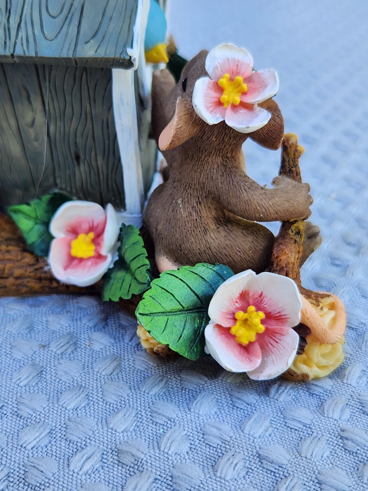Fitz & Floyd Charming Tails “Home Tweet Home” Figurine Mouse Bird House