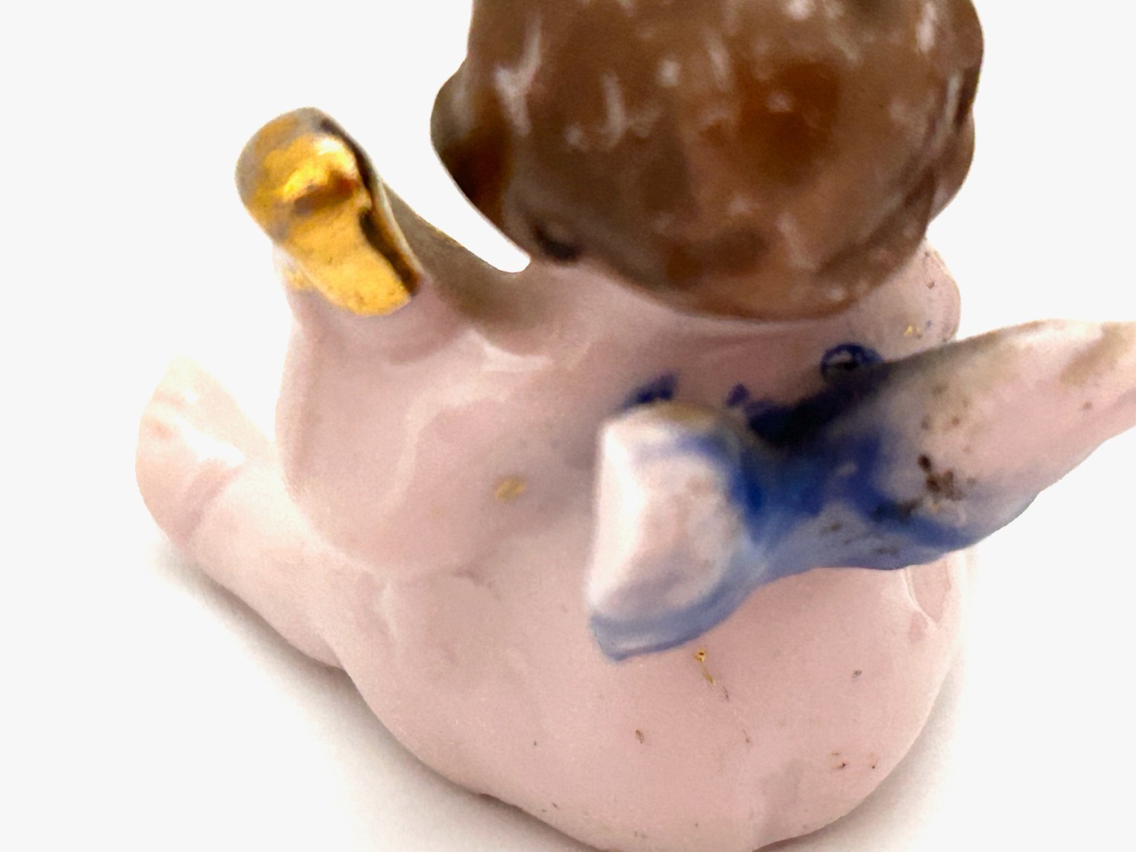 Lot of 9 Vintage Japan Porcelain Band Pink Cherubs Angels Miniature 2″ or Less