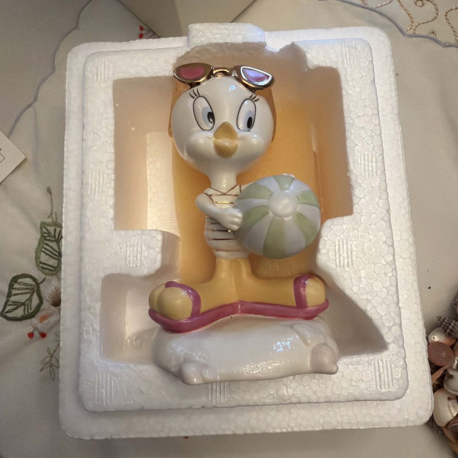 Lenox Tweety Bird Warner Bros SUN N FUN TWEETY Fine China 5” Figurine NIB+COA