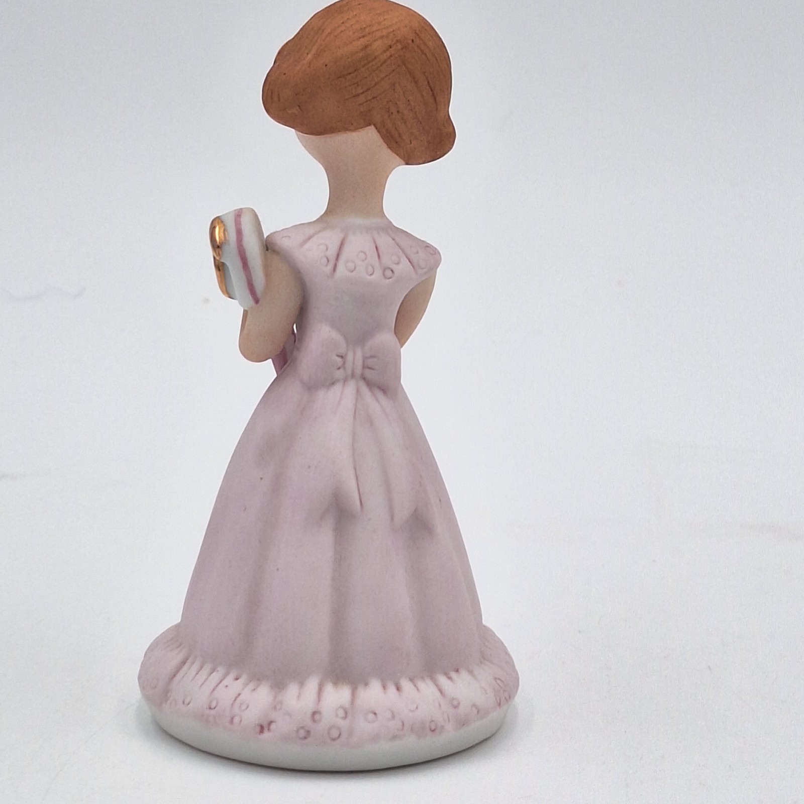 Vintage Enesco Growing Up Girls Age 5 Birthday Figurine 1982 Brunette