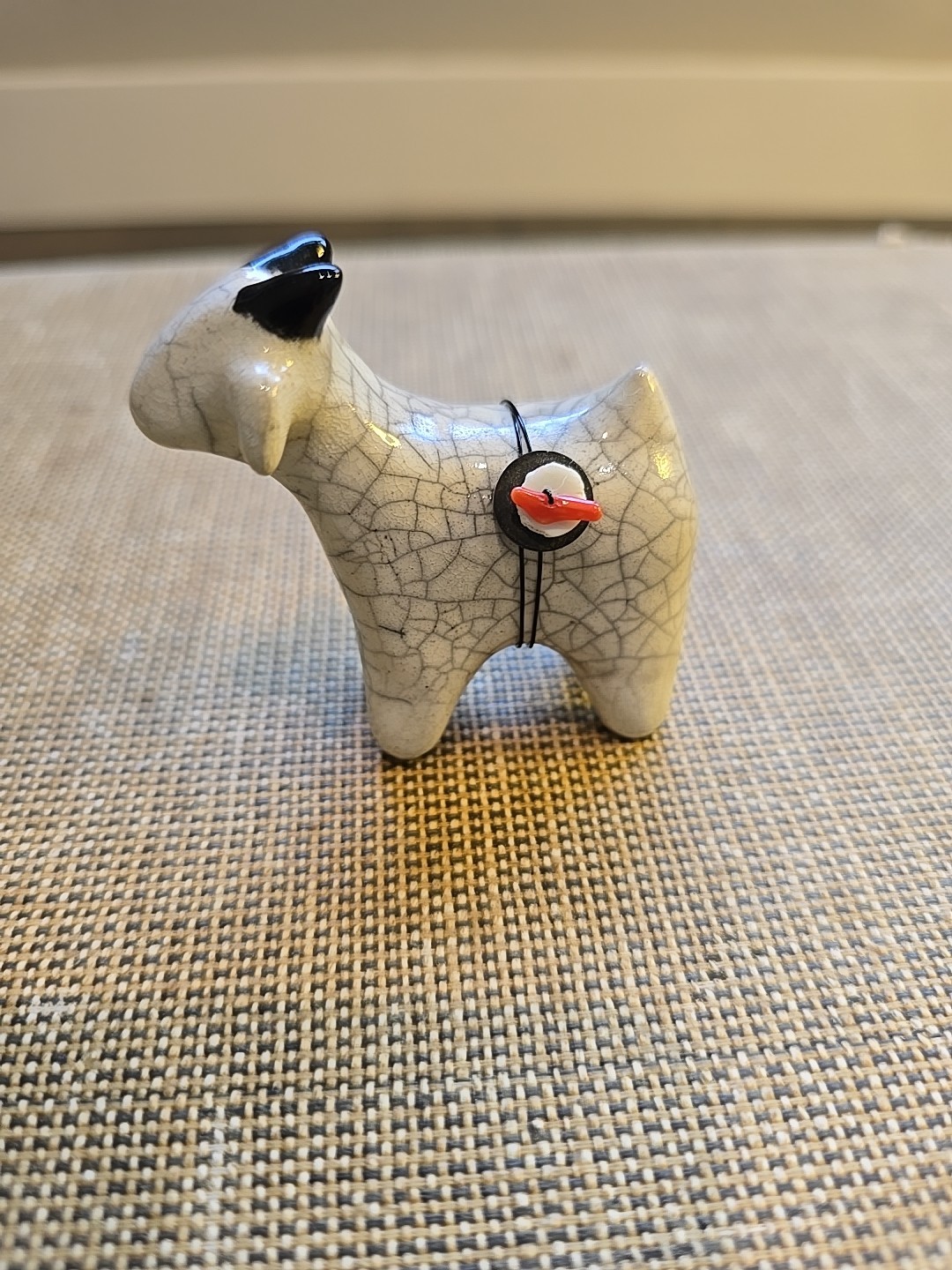 Ruth Apter of 100 Horses Raku Goat Figurine