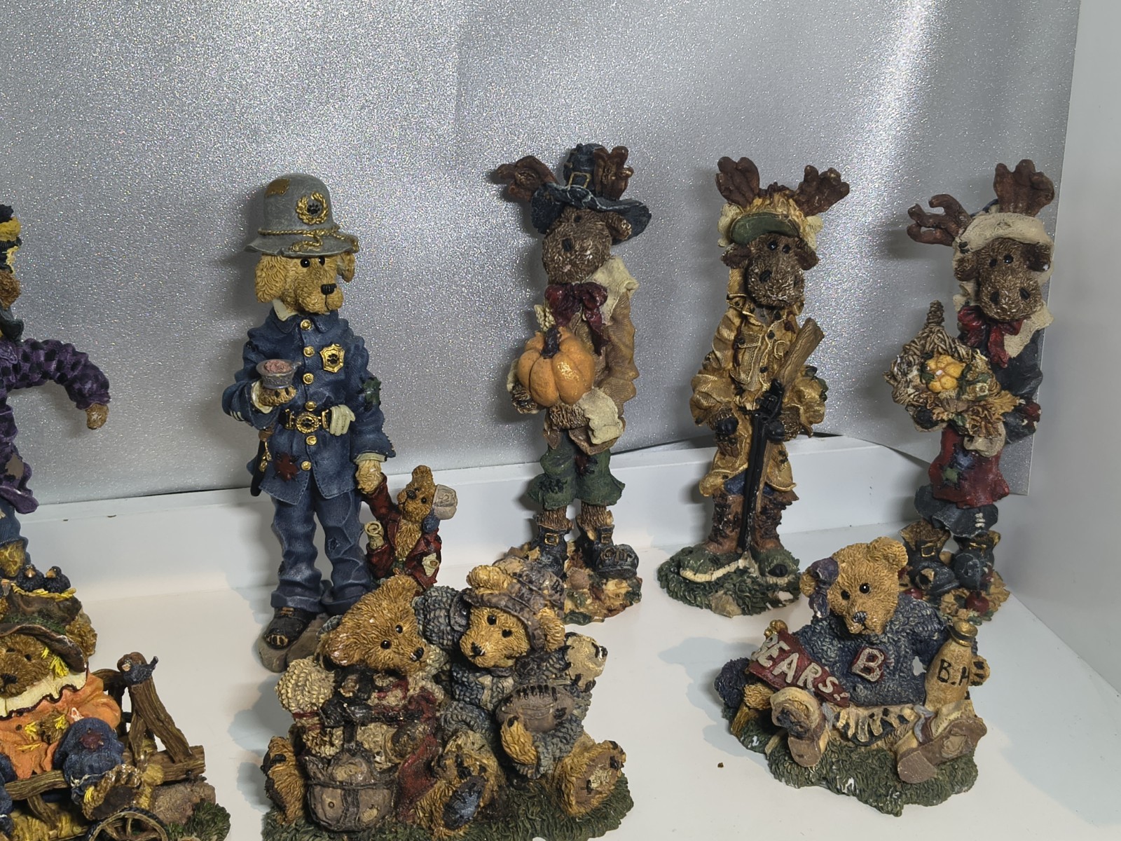 1990s Figurines Set Boyds Bears and Friends Folkstone Moose Collection