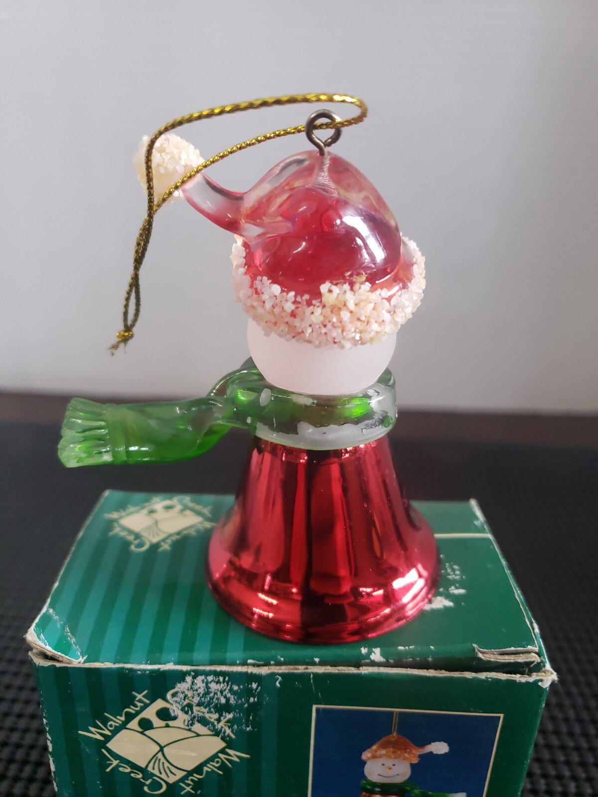 Walnut Creek Jingle Bell Snowman Ornament 2004 Metal & Plastic