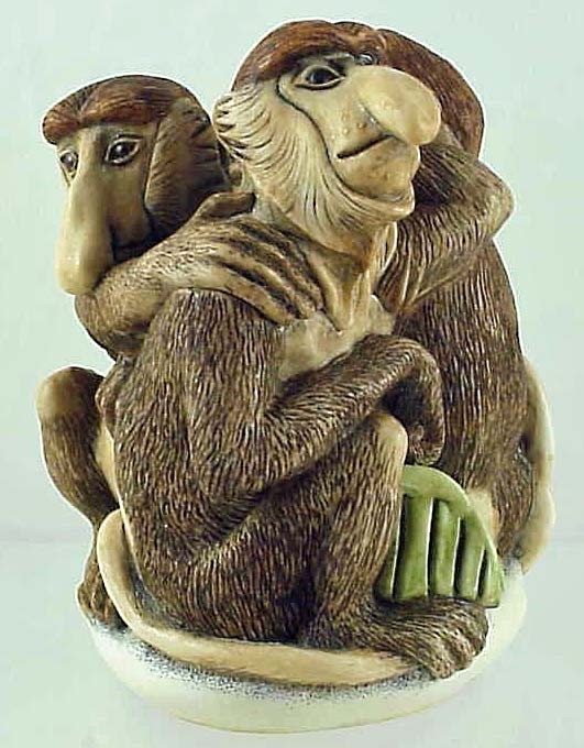 Harmony Kingdom Family Ties Monkey LE 500 Peter Calvesbert Retired 2008 New P