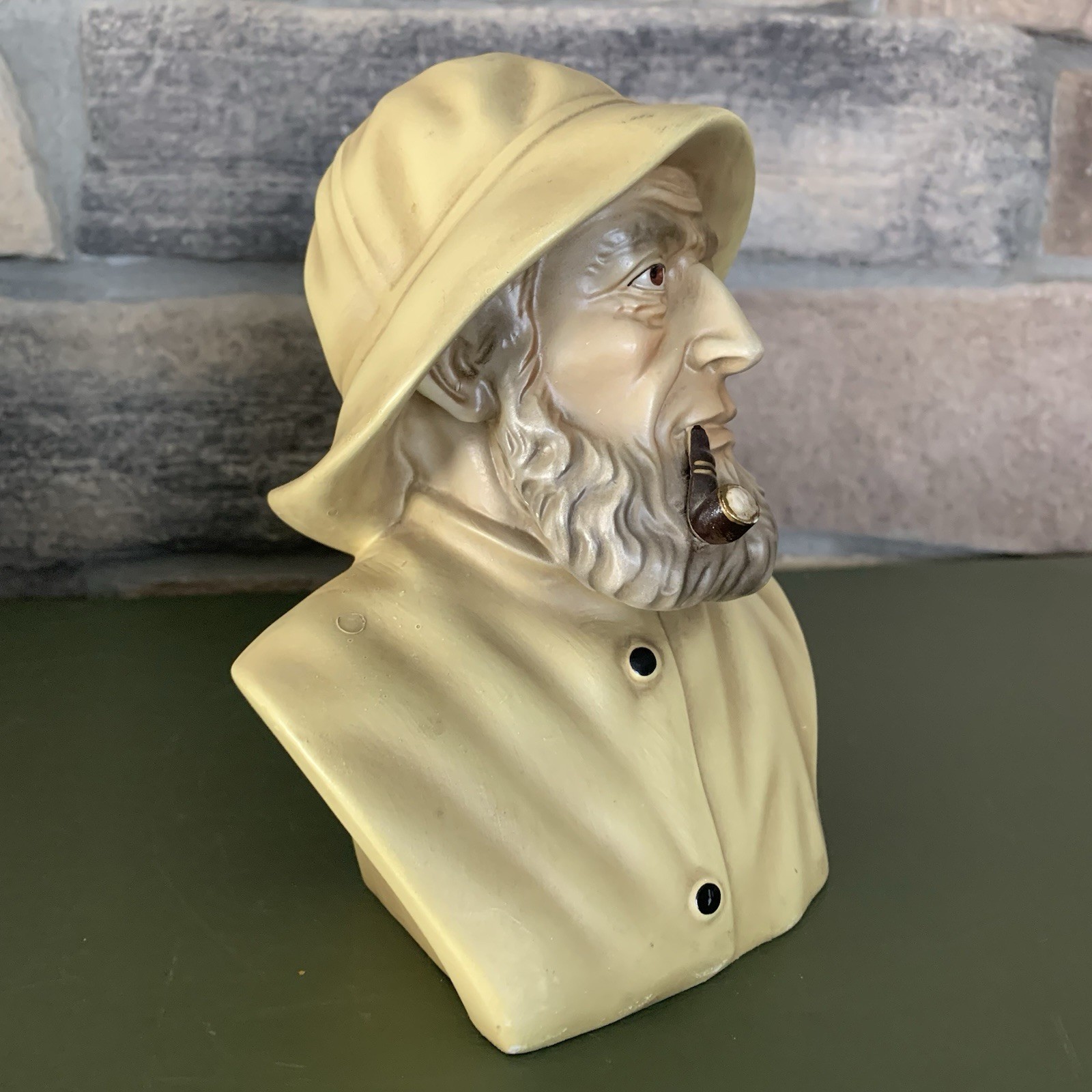 Vintage Mideramic Ceramic Old Sailor Bust – Fisherman with Pipe – Portugal 7.5”